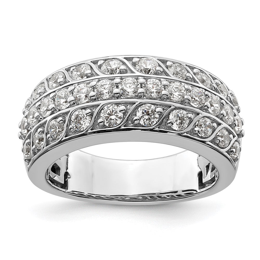 14k White Gold Lab Grown Diamond Wedding Band Ring 1.25ct Clarity- VS Color- G-H