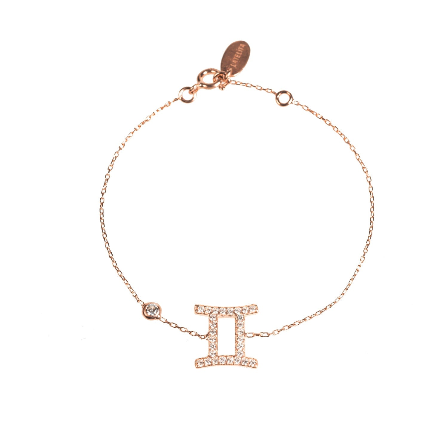 Zodiac Horoscope Star Sign Bracelet Gemini Rosegold