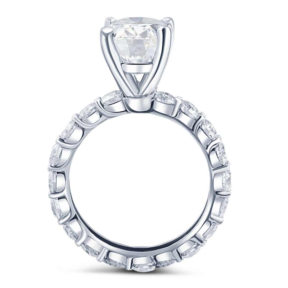 6 ct TW Diamond Engagement Eternity Oval Cut Ring 14k White Gold Lab Grown