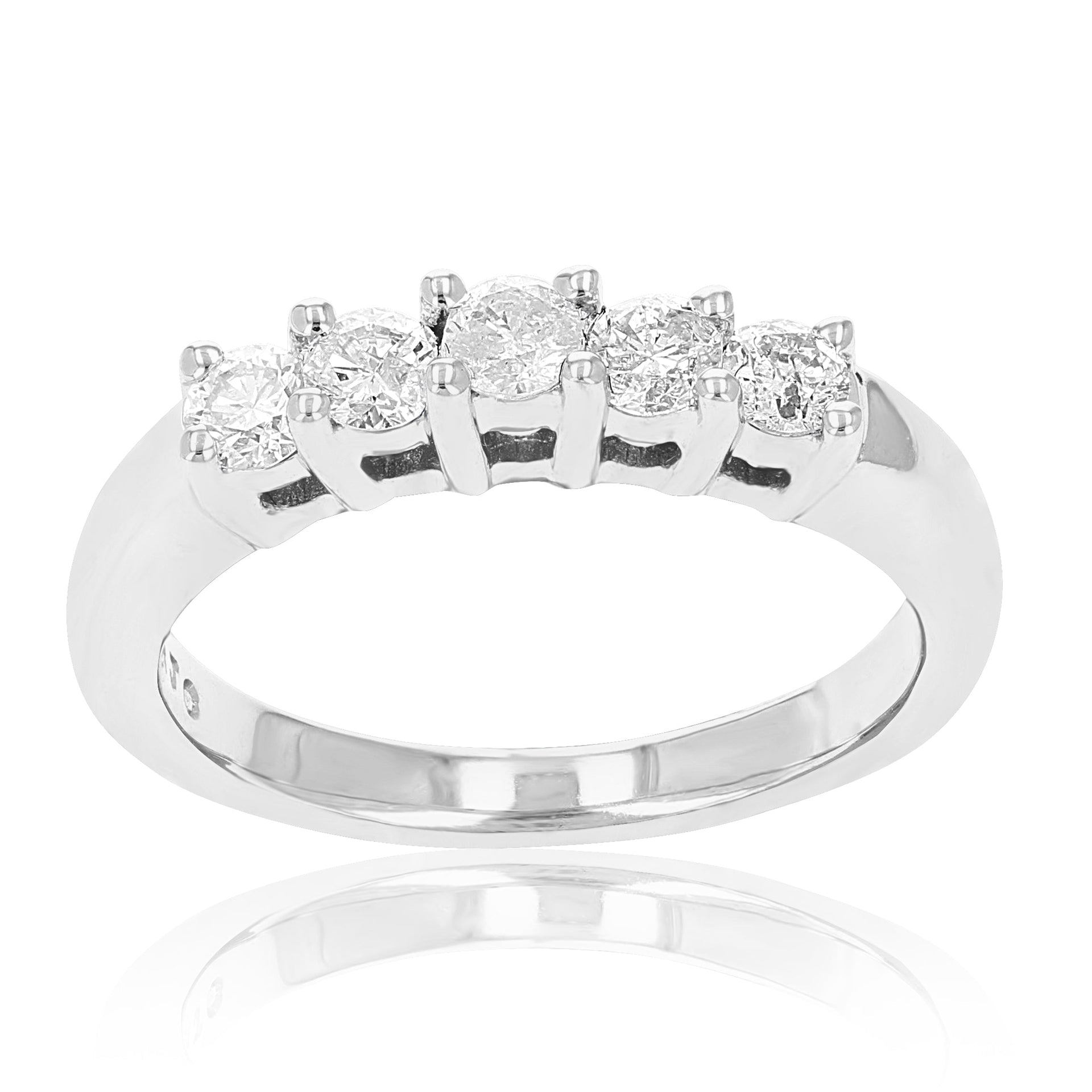 1.10 cttw Semi Mount Diamond Wedding Bridal Set 14K White Gold Round