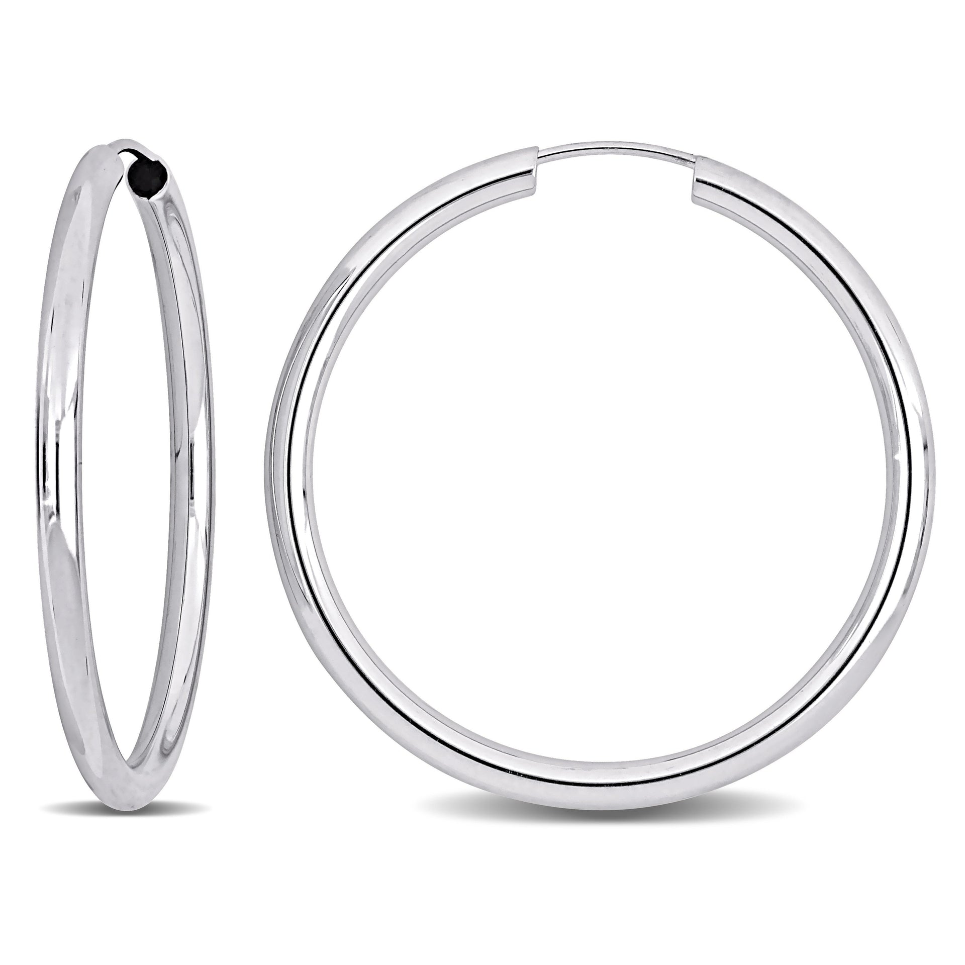 Mimi & Max 30mm Hoop Earrings in 14k White Gold
