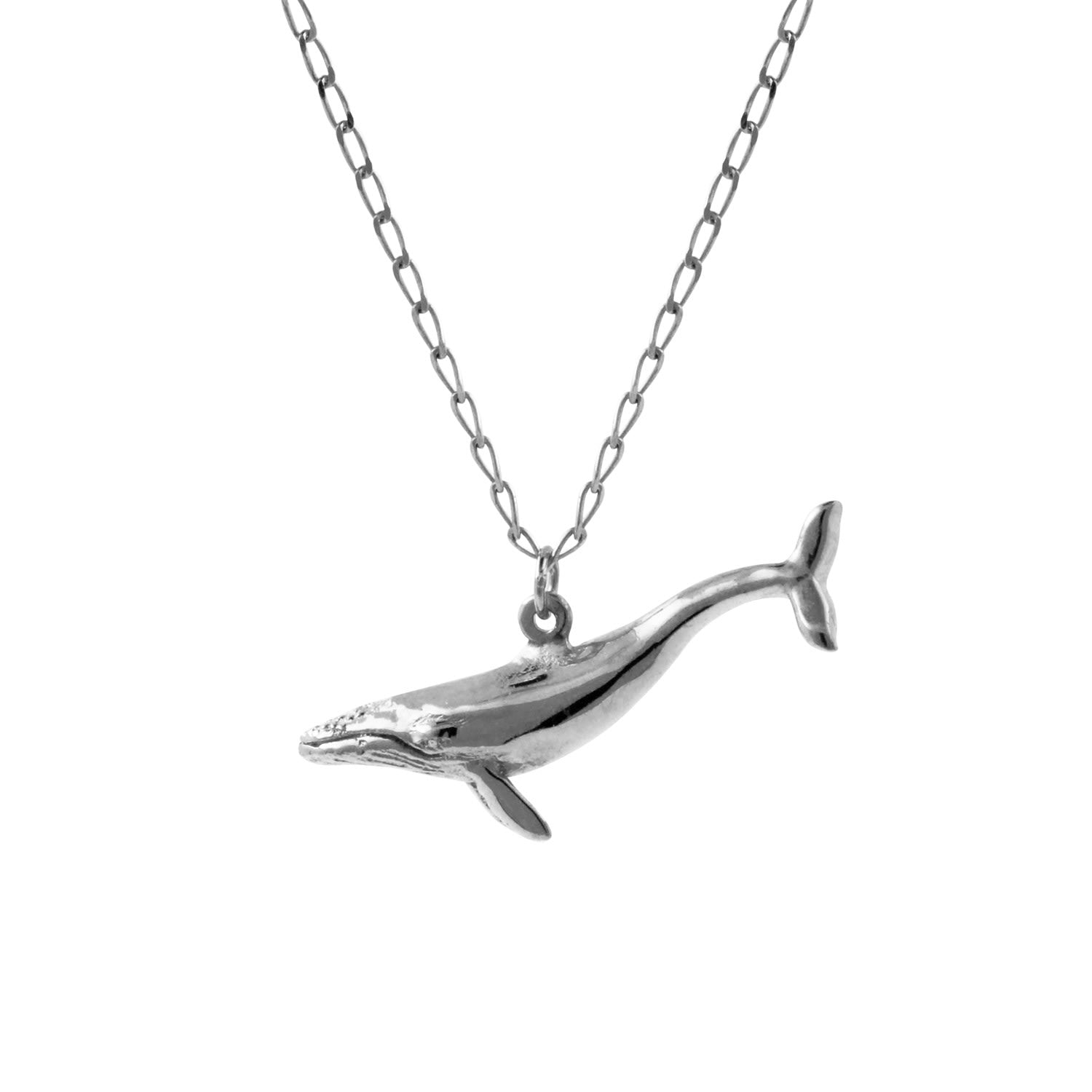 Blue Whale Necklace - Silver