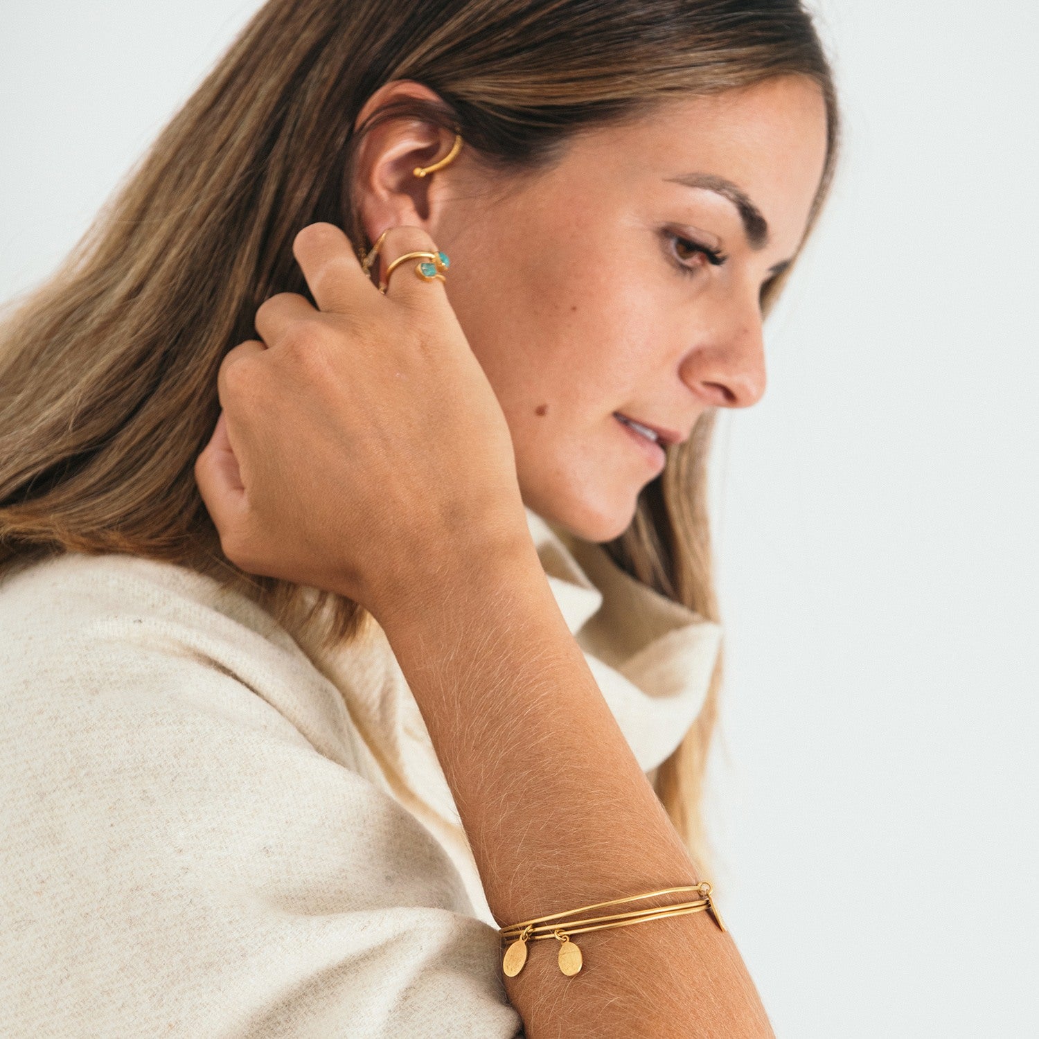 Delicate Medallion Bangle