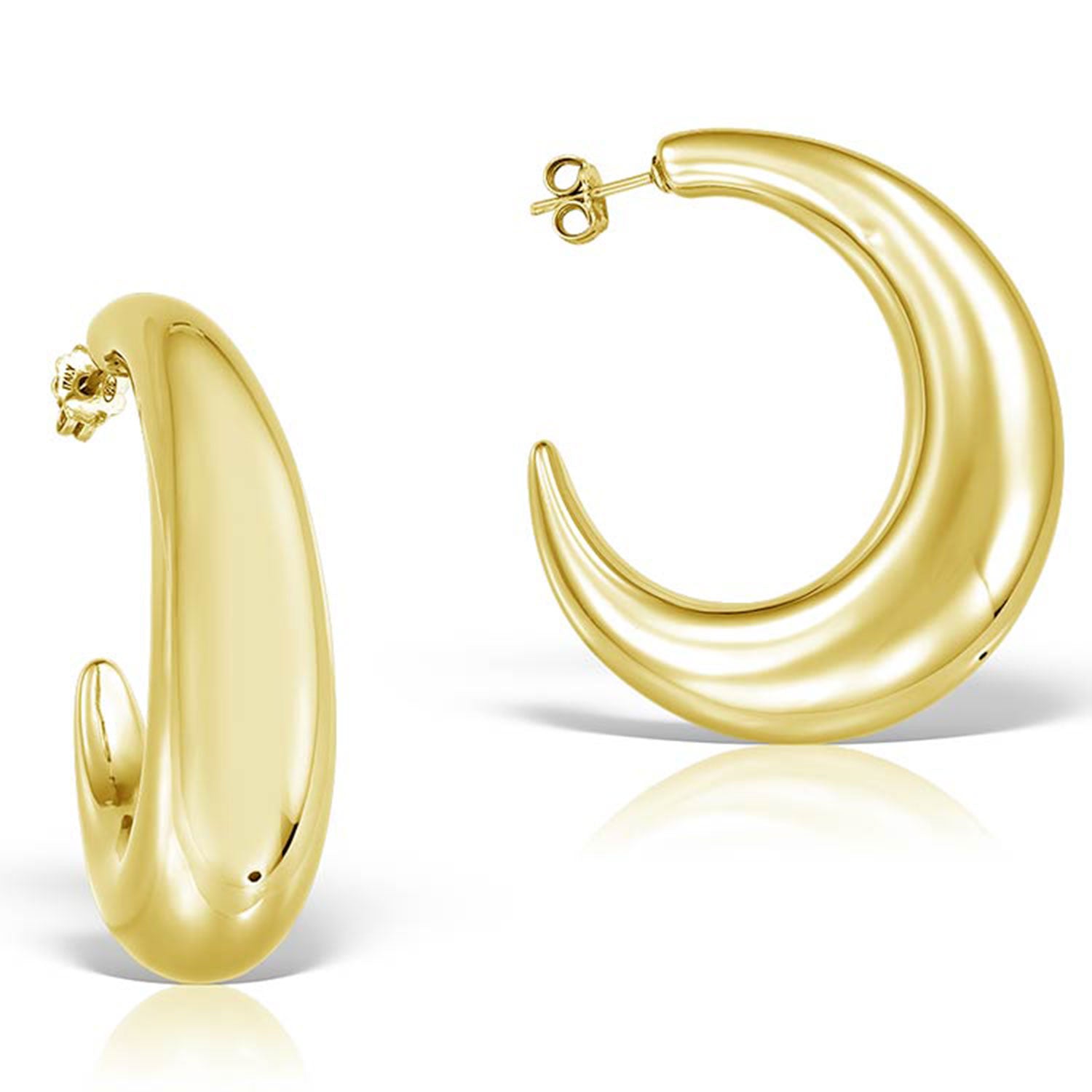 Delilah Hoop Earrings, Gold Vermeil