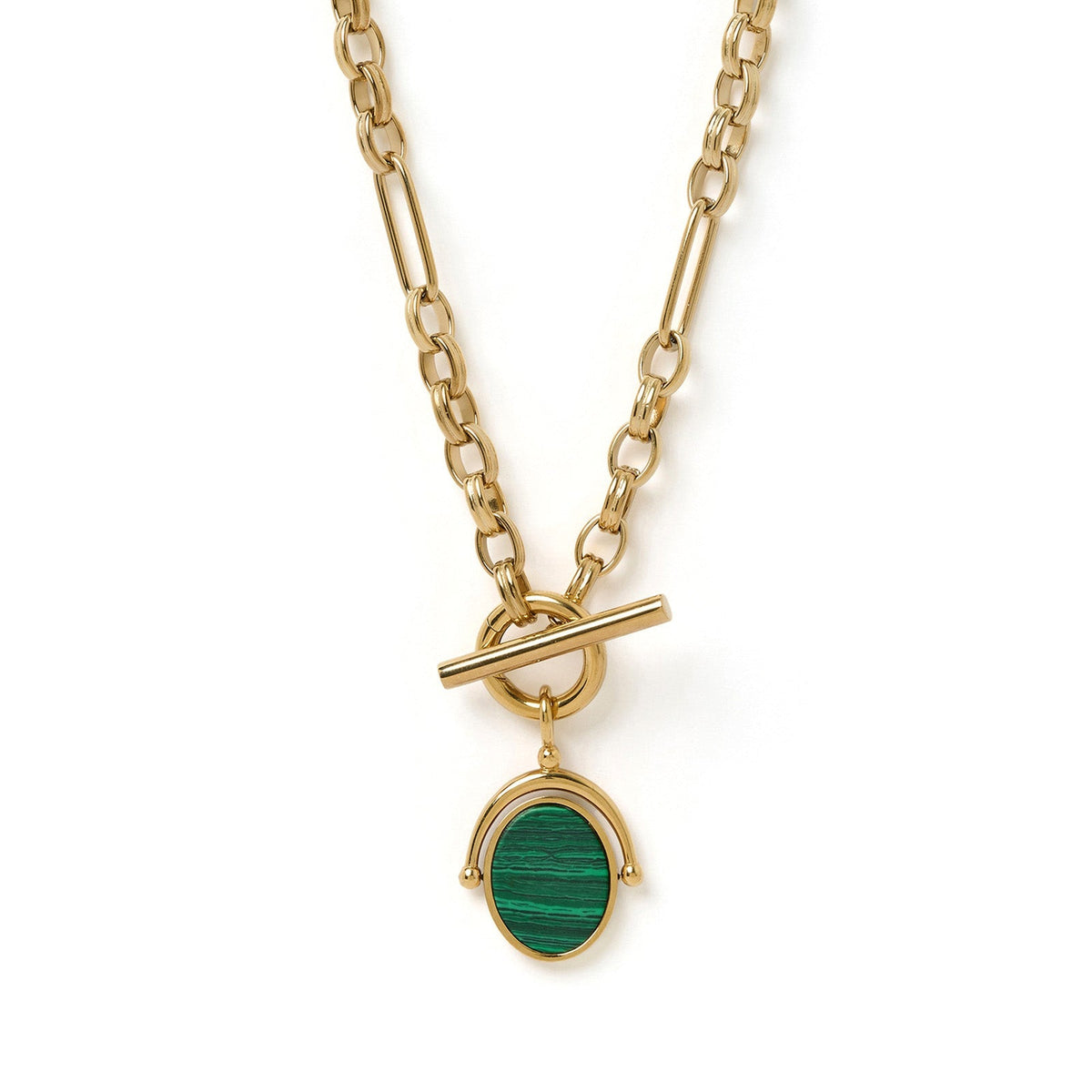 Delilah Spinner Necklace Malachite