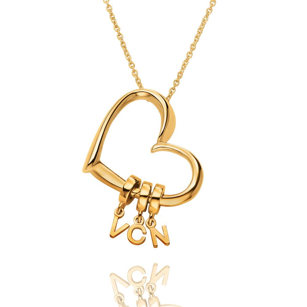 Delina Necklace with Drop Initials in Gold Plating