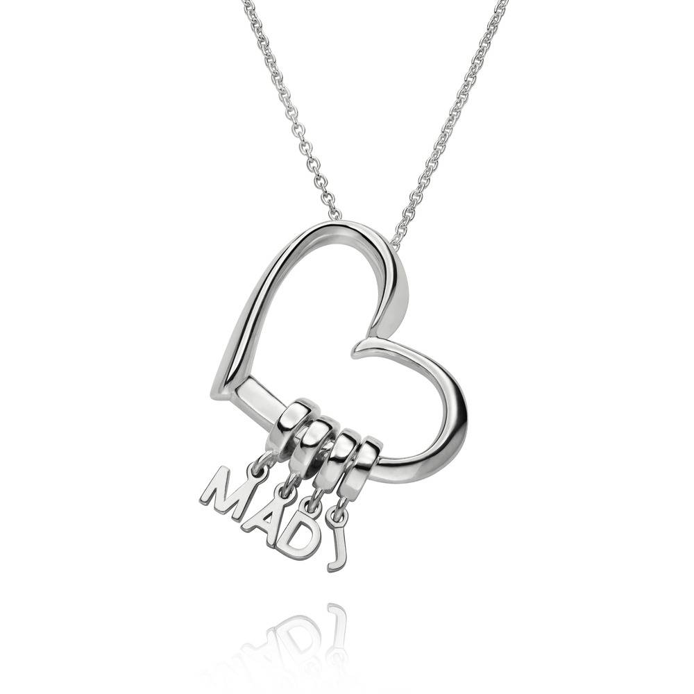 Delina Necklace with Drop Initials in Sterling Silver