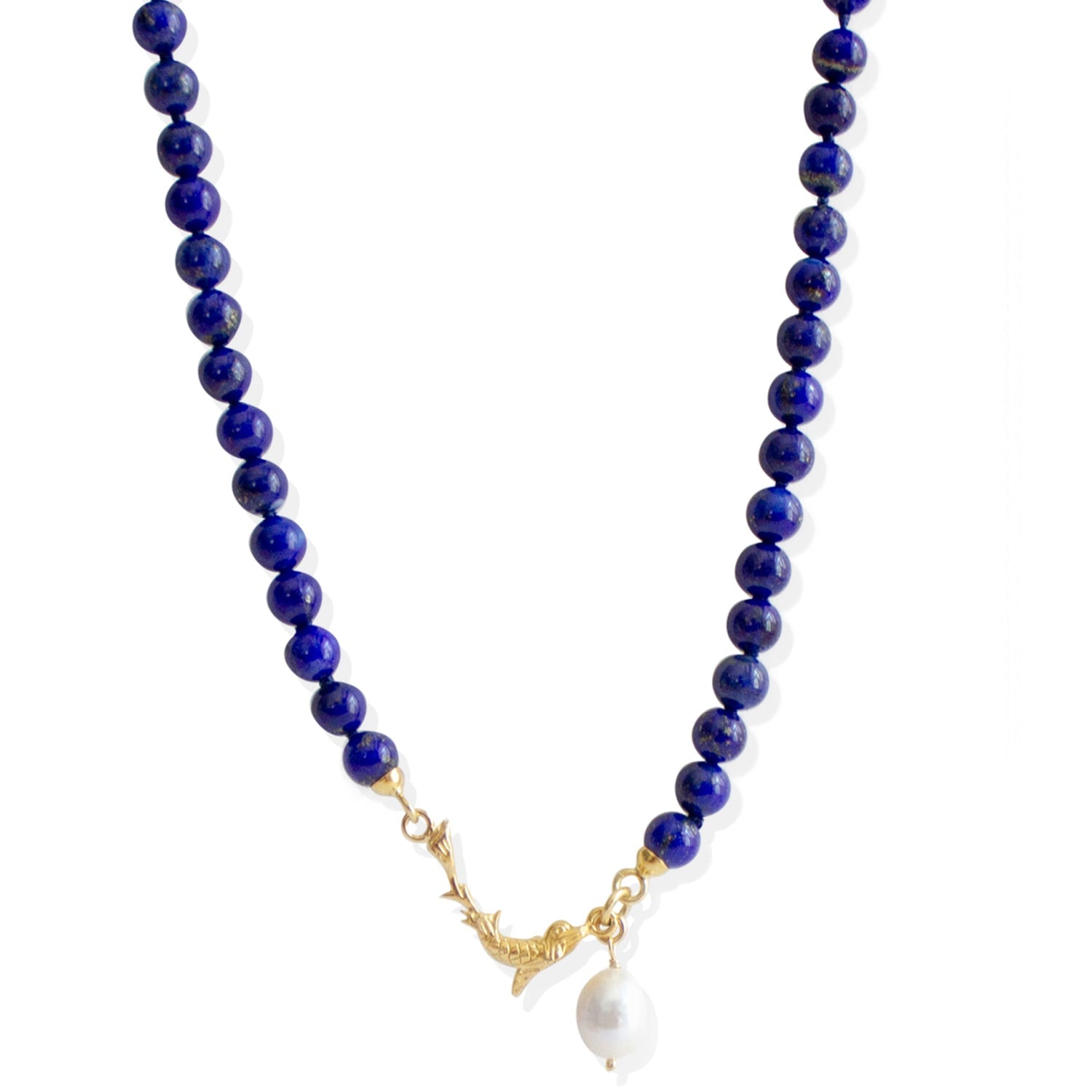 Delphis Necklace In Lapis