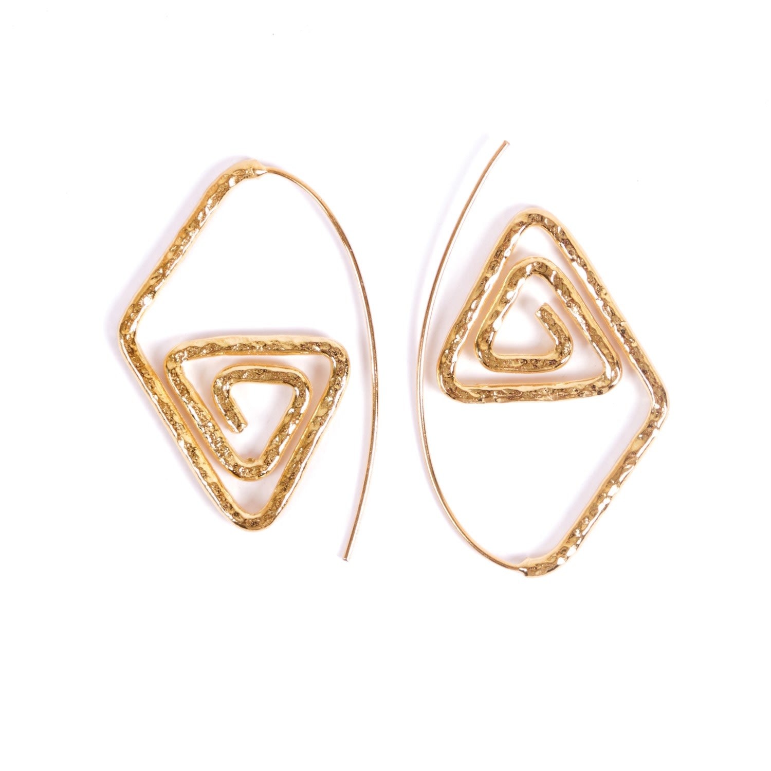 Delta Aeonian - Hammered Earrings 24K Gold Plated
