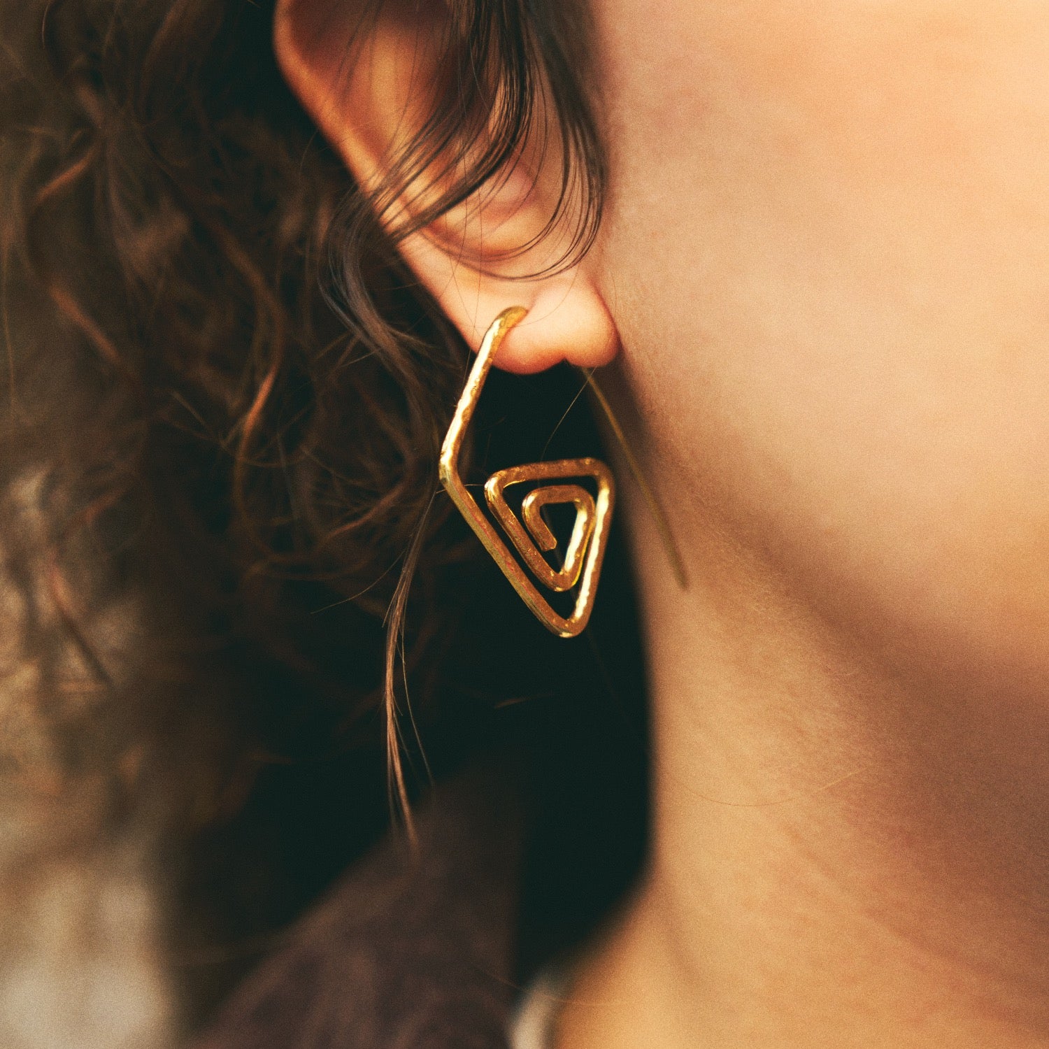 Delta Aeonian - Hammered Earrings 24K Gold Plated