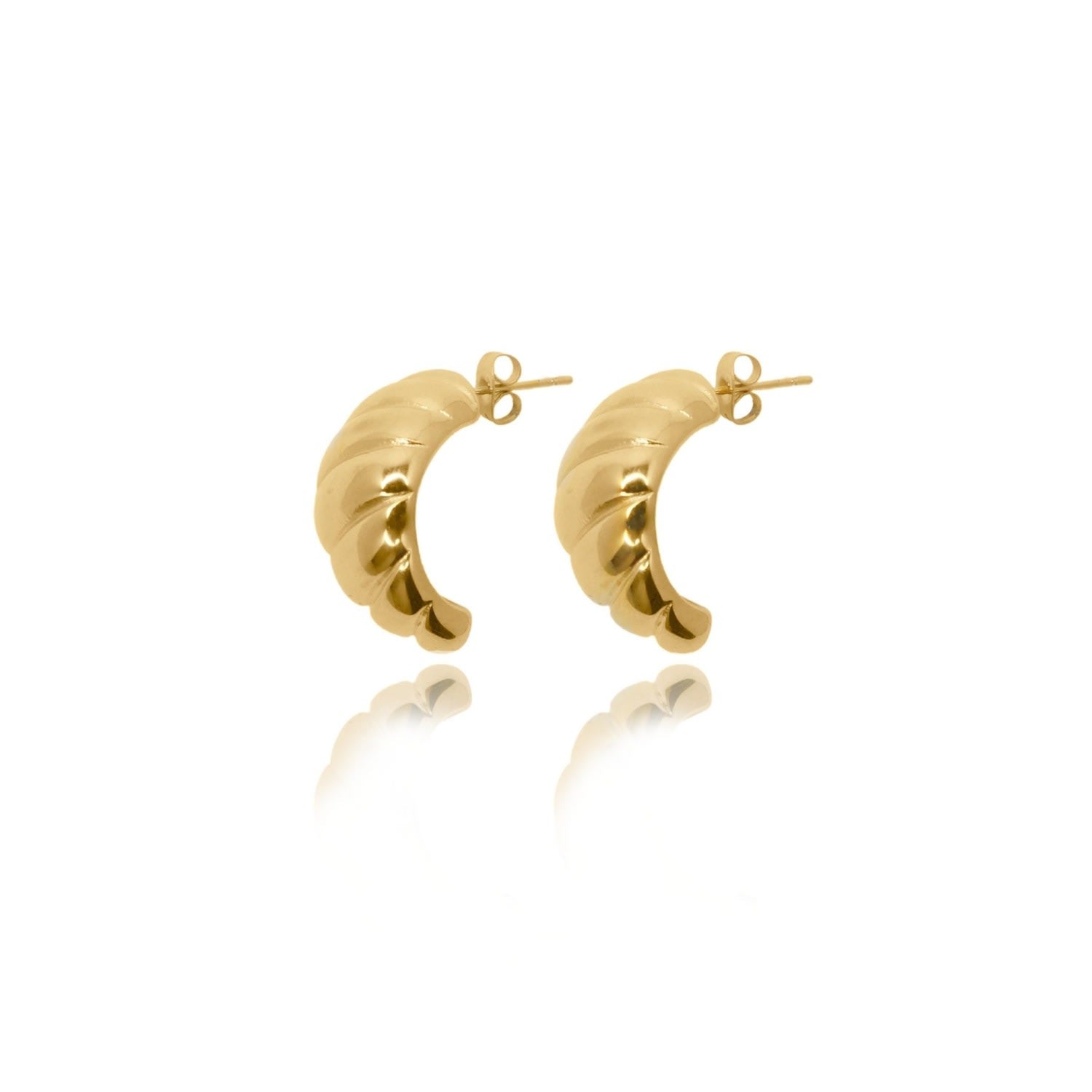 Demi Croissant Dome Statement Earrings