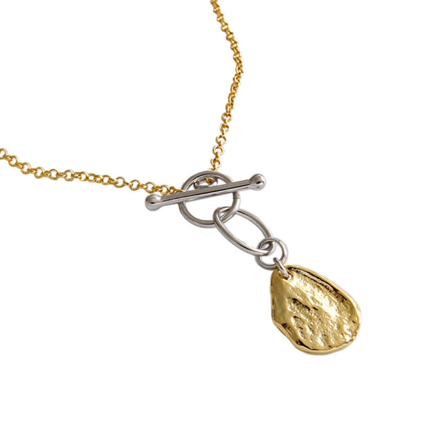 Lawers Nugget Gold Vermeil Nugget Toggle Necklace