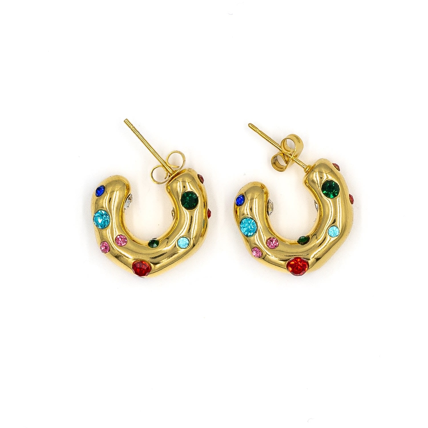 Multicoloured Gemstone Earrings