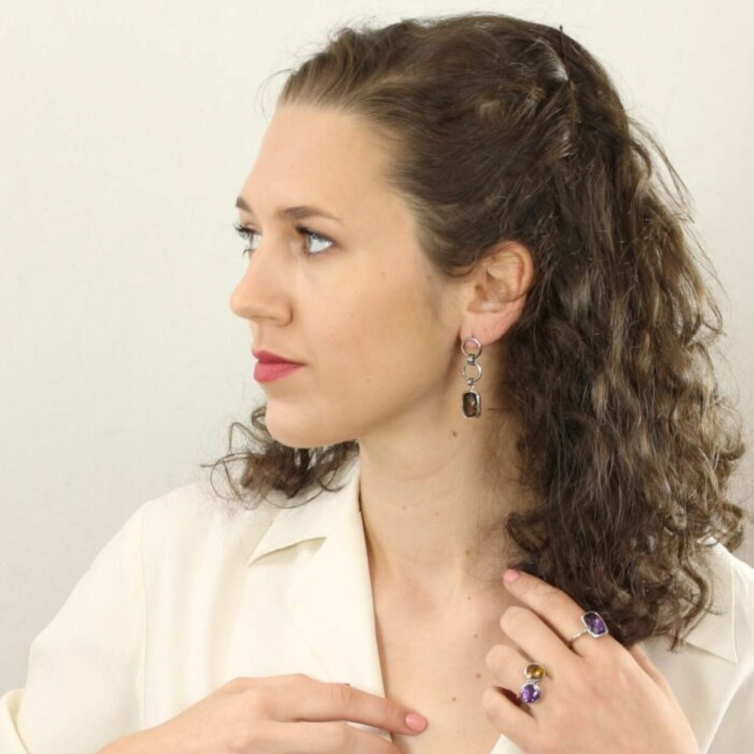 Desert Sunlight Chandelier Earrings In Sterling Silver