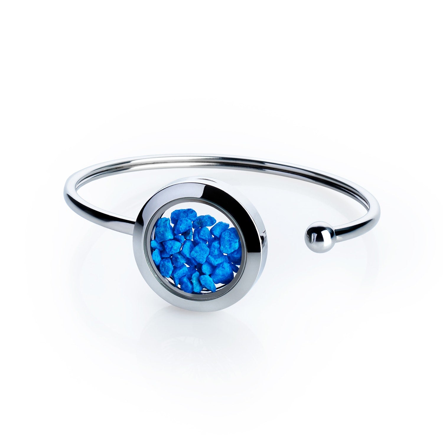 Premium Quality Designer Cuff Bracelet With Natural Blue Stones – Statement Jewelry