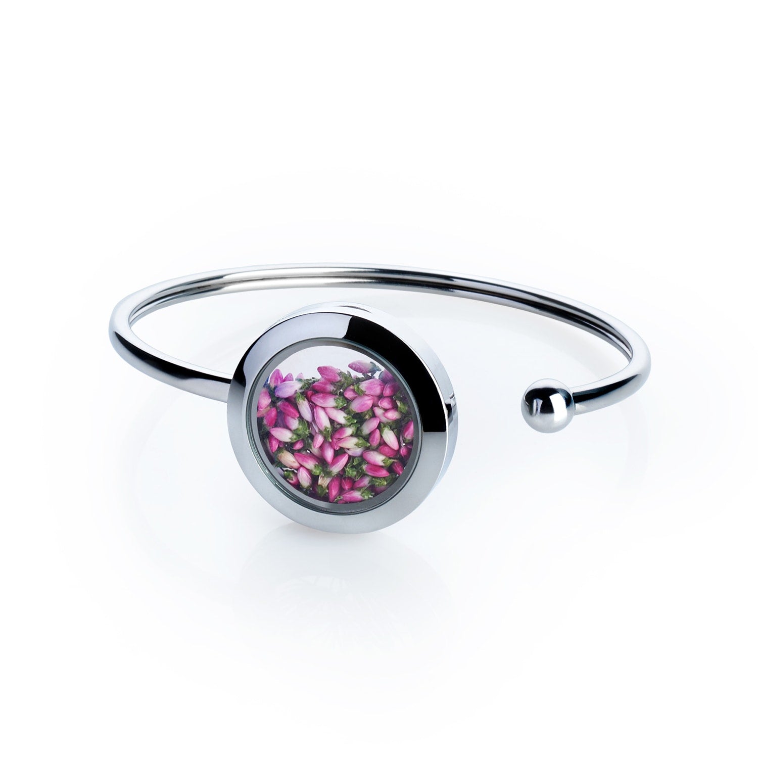 Premium Quality Designer Cuff Bracelet With Natural Scottish Heather Flowers – Floral Jewelry Collection