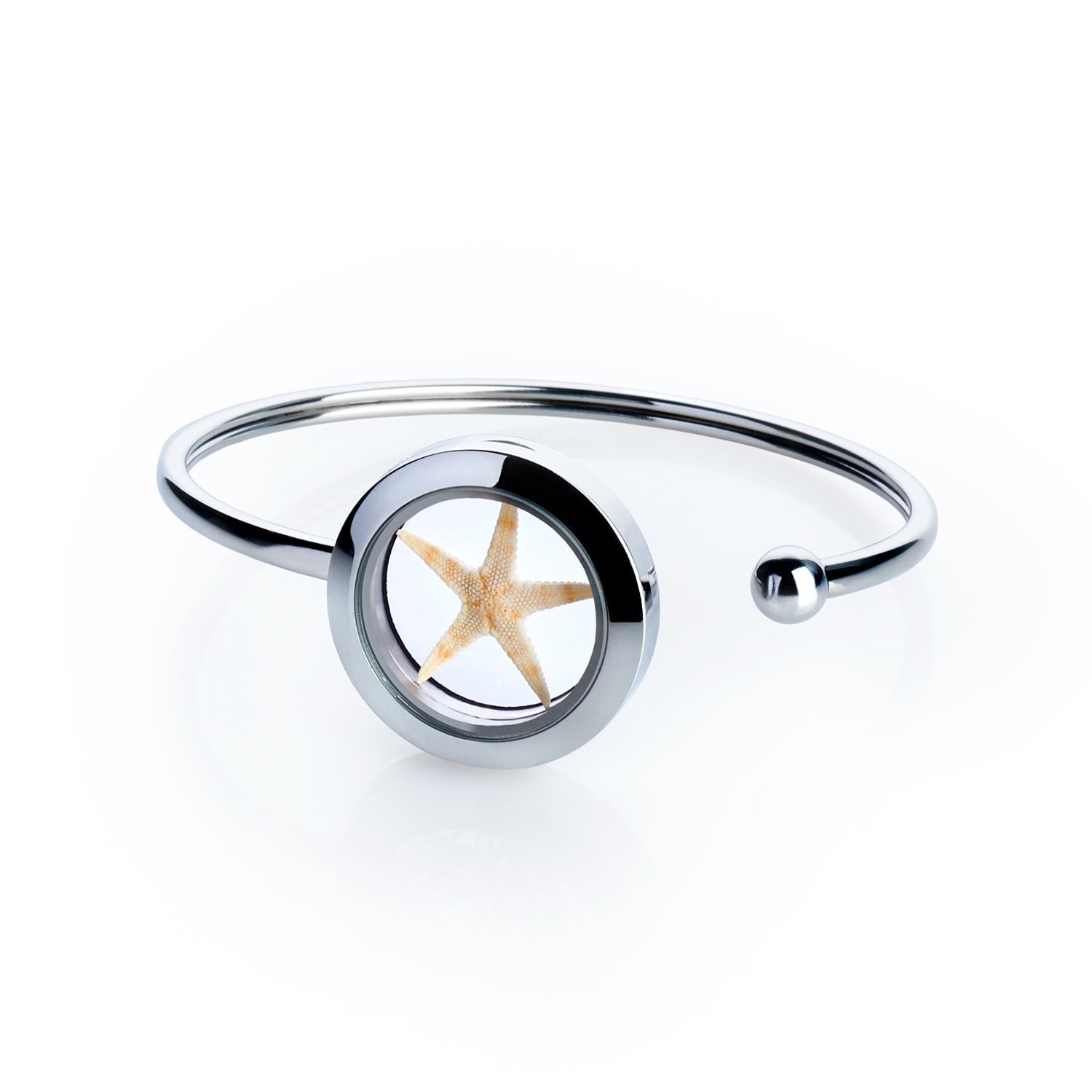Premium Quality Designer Cuff Bracelet With Natural Starfish – Coastal Jewelry