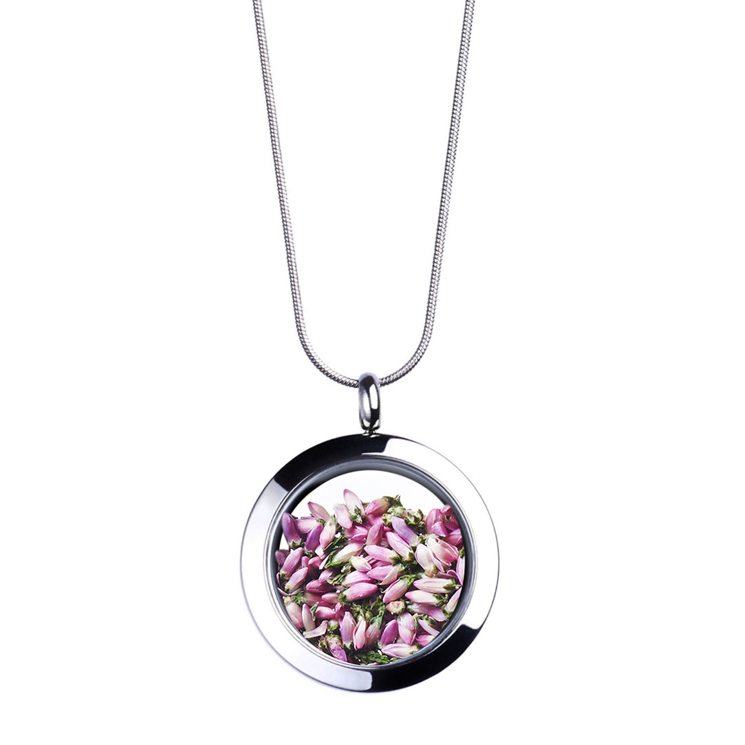 Designer Jewelry Handmade Pendant Necklace With Natural Scottish Heather Flowers – Floral Jewelry