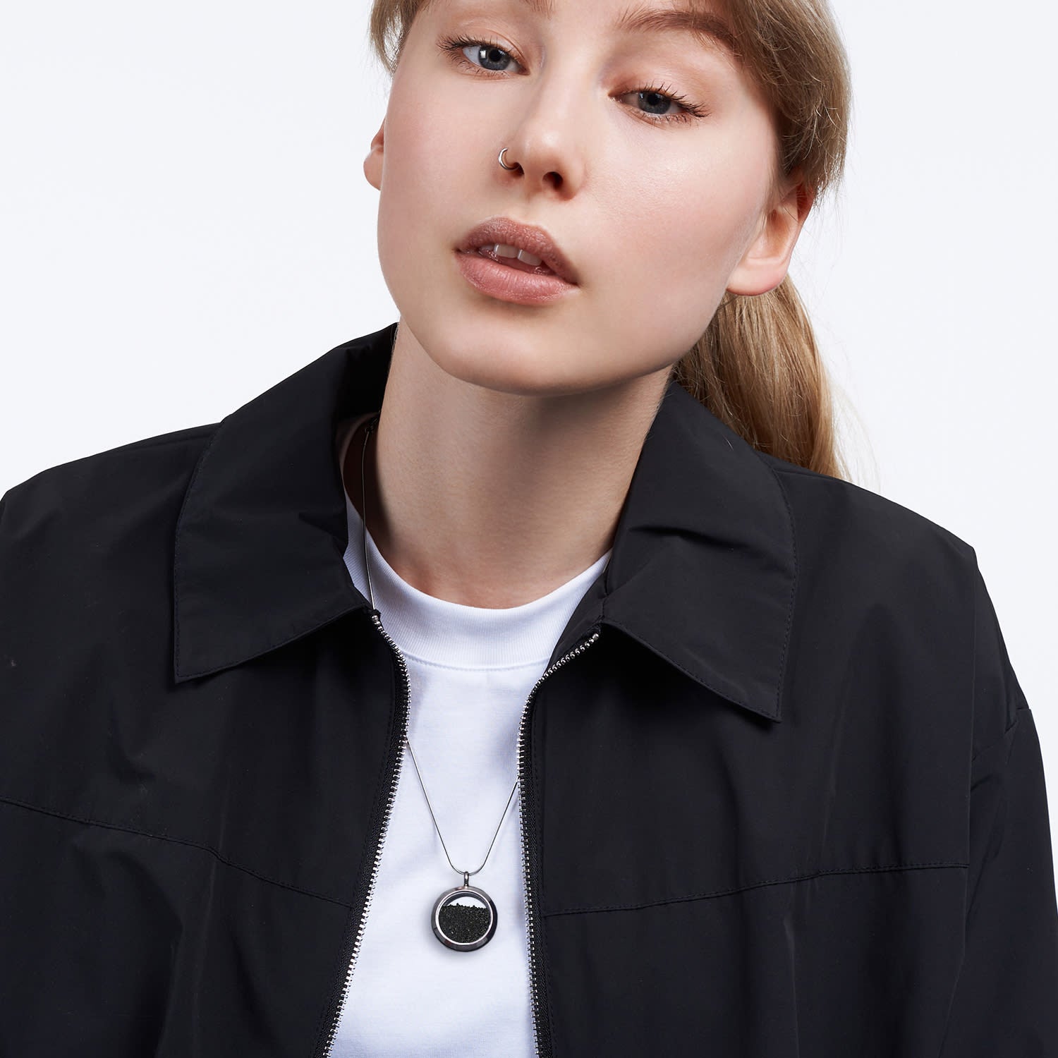 Designer Jewelry Statement Necklace With Natural Black Volcanic Sand – Unique Jewelry