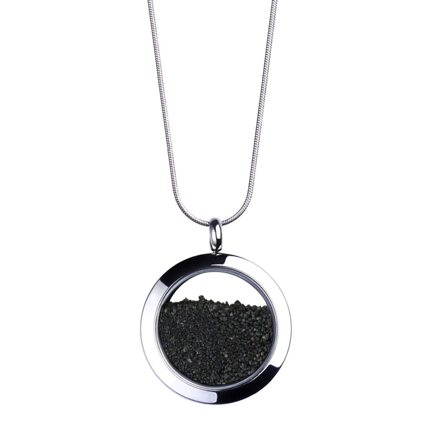 Designer Jewelry Statement Necklace With Natural Black Volcanic Sand – Unique Jewelry