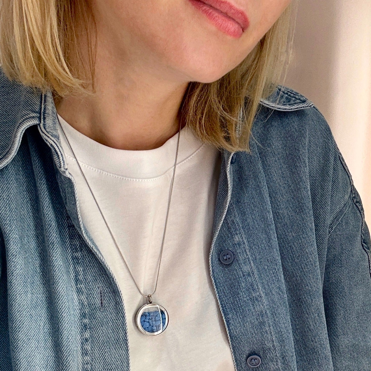 Blue Necklace For Her - Artisan Jewelry
