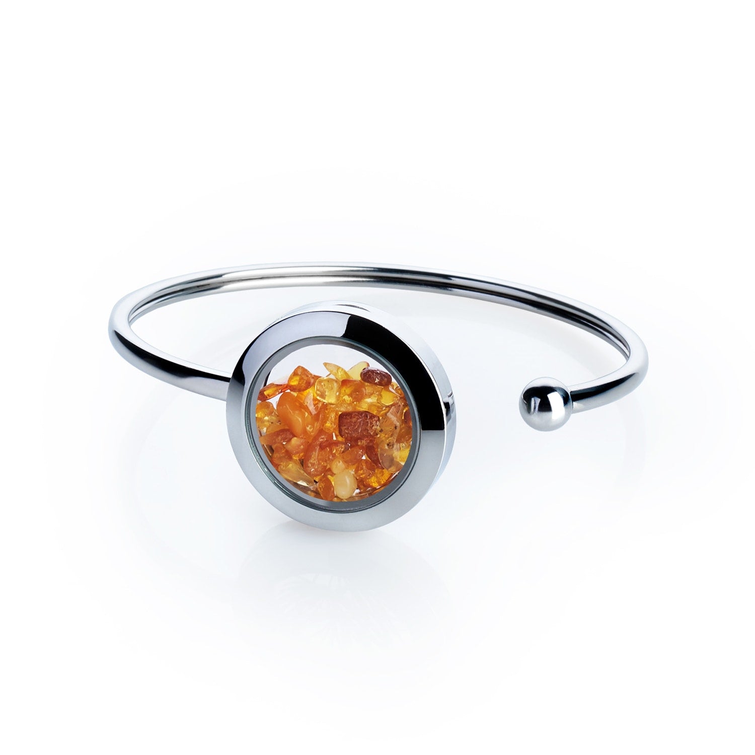 Premium Quality Designer Cuff Bracelet With Genuine Amber Stones – Gift For Her