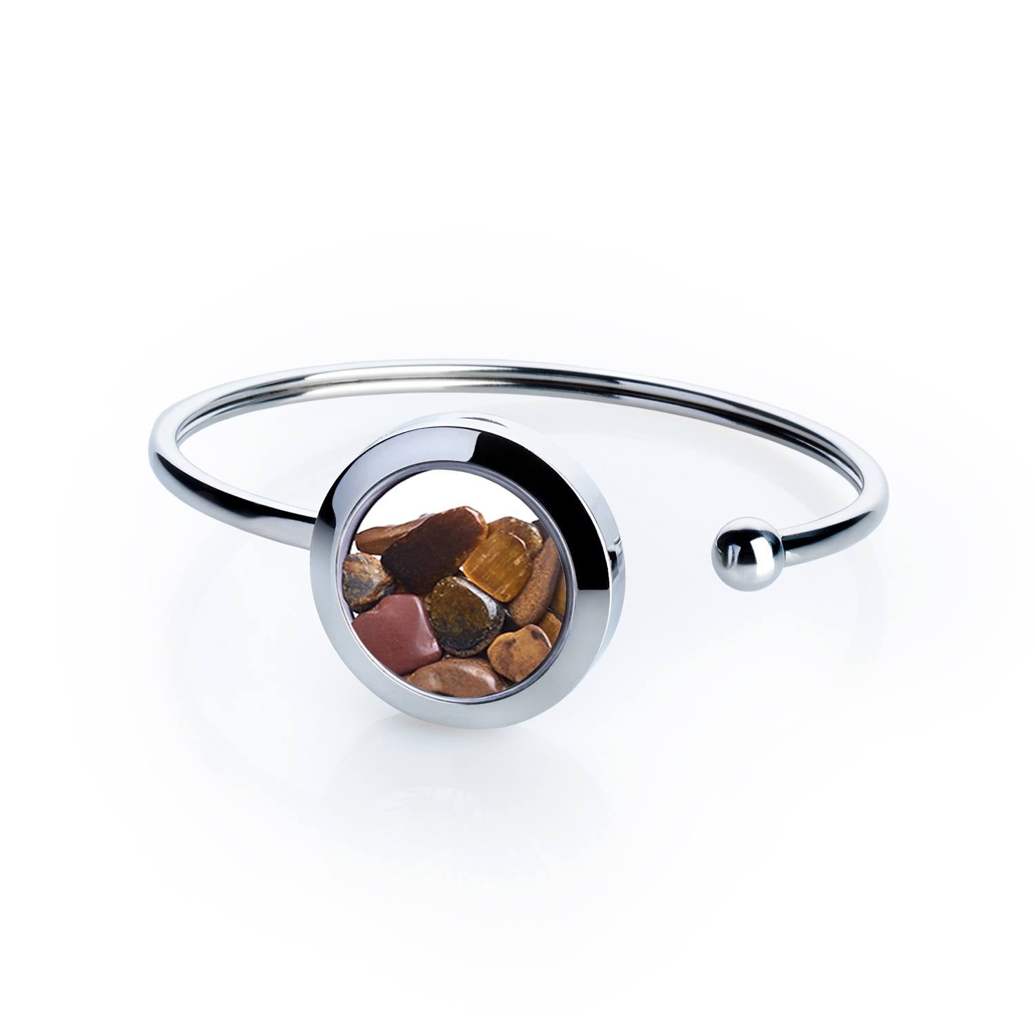 Tiger’s Eye Crystal Cuff Bracelet – Stainless Steel Jewelry For Confidence & Grounding - Leo Zodiac