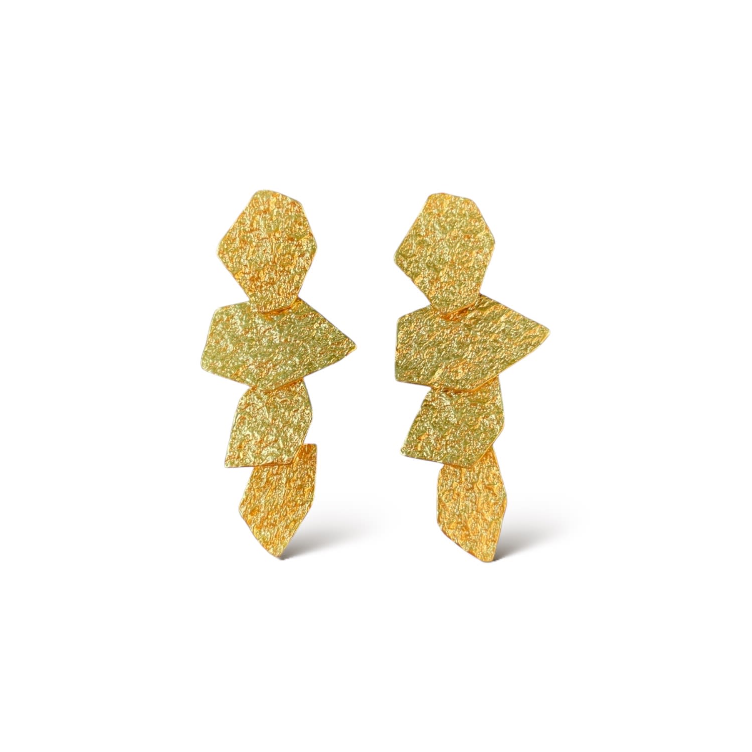 Desing Gold Long Earring