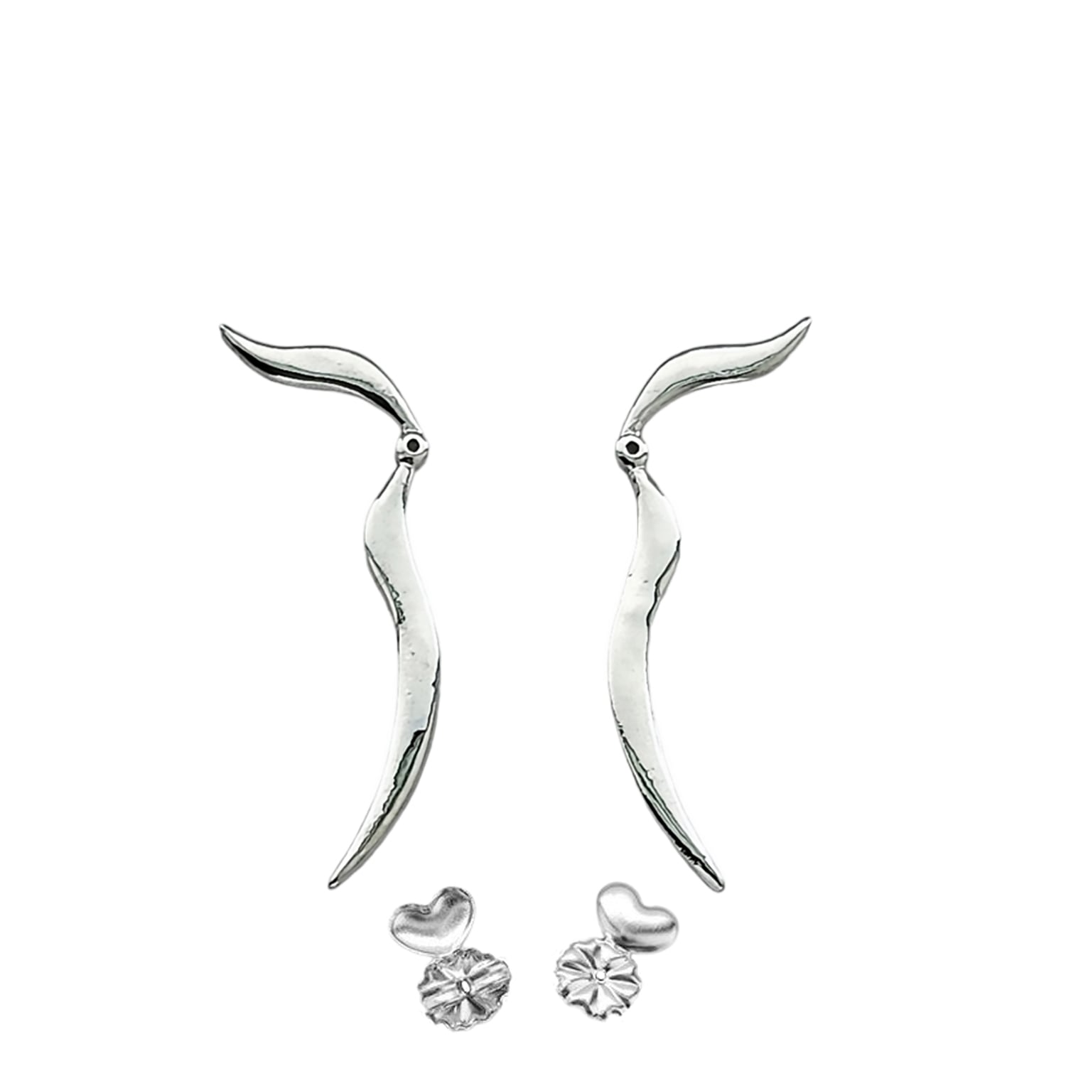 Detachable Aviator Earring Is Perfect To Add An Extra Design Element To Your Stud Stone Earring - Sterling Silver Rhodium Plated