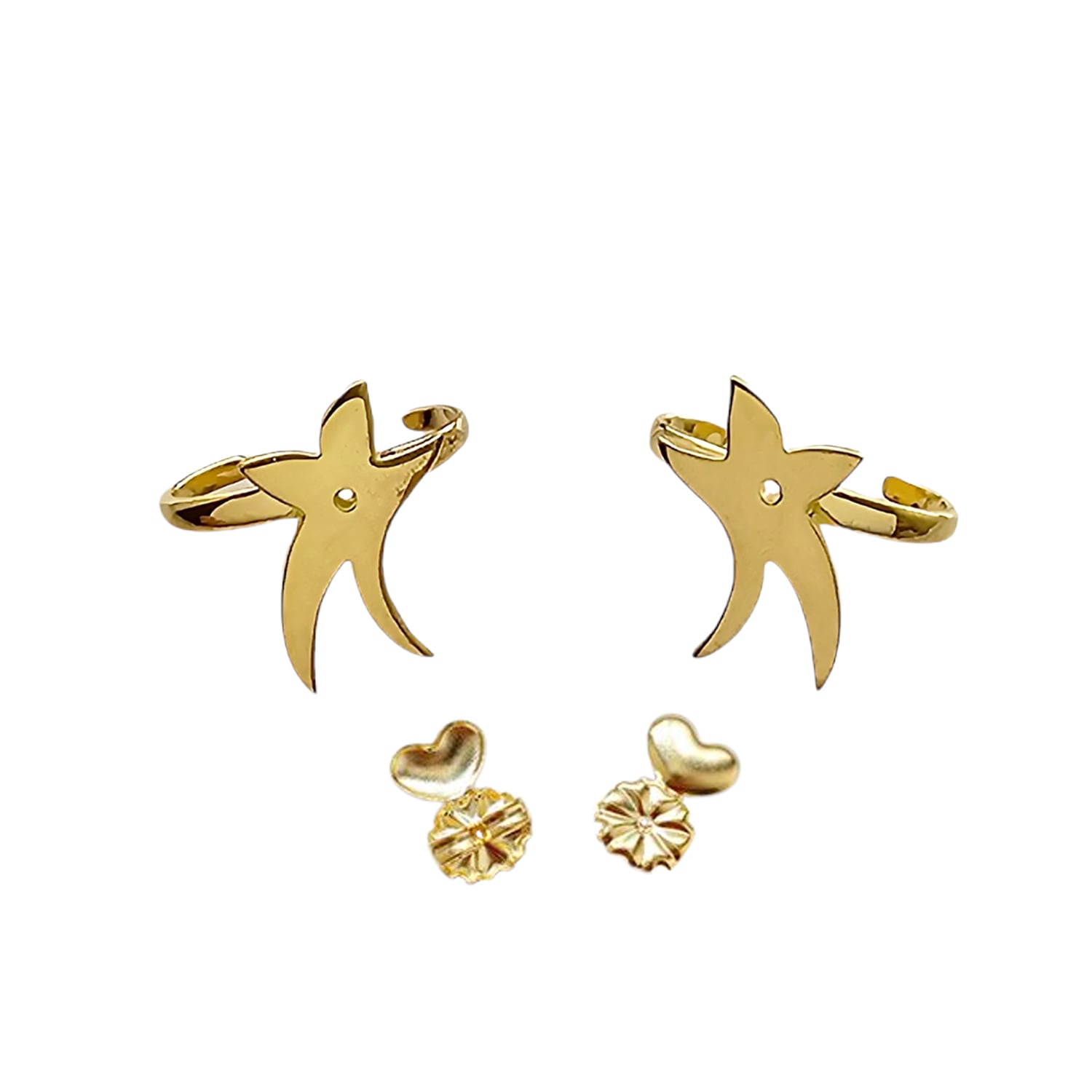 Detachable Flower Earring Is Perfect To Add An Extra Design Element To Your Stud Stone Earring - Sterling Silver Yellow Gold Plated