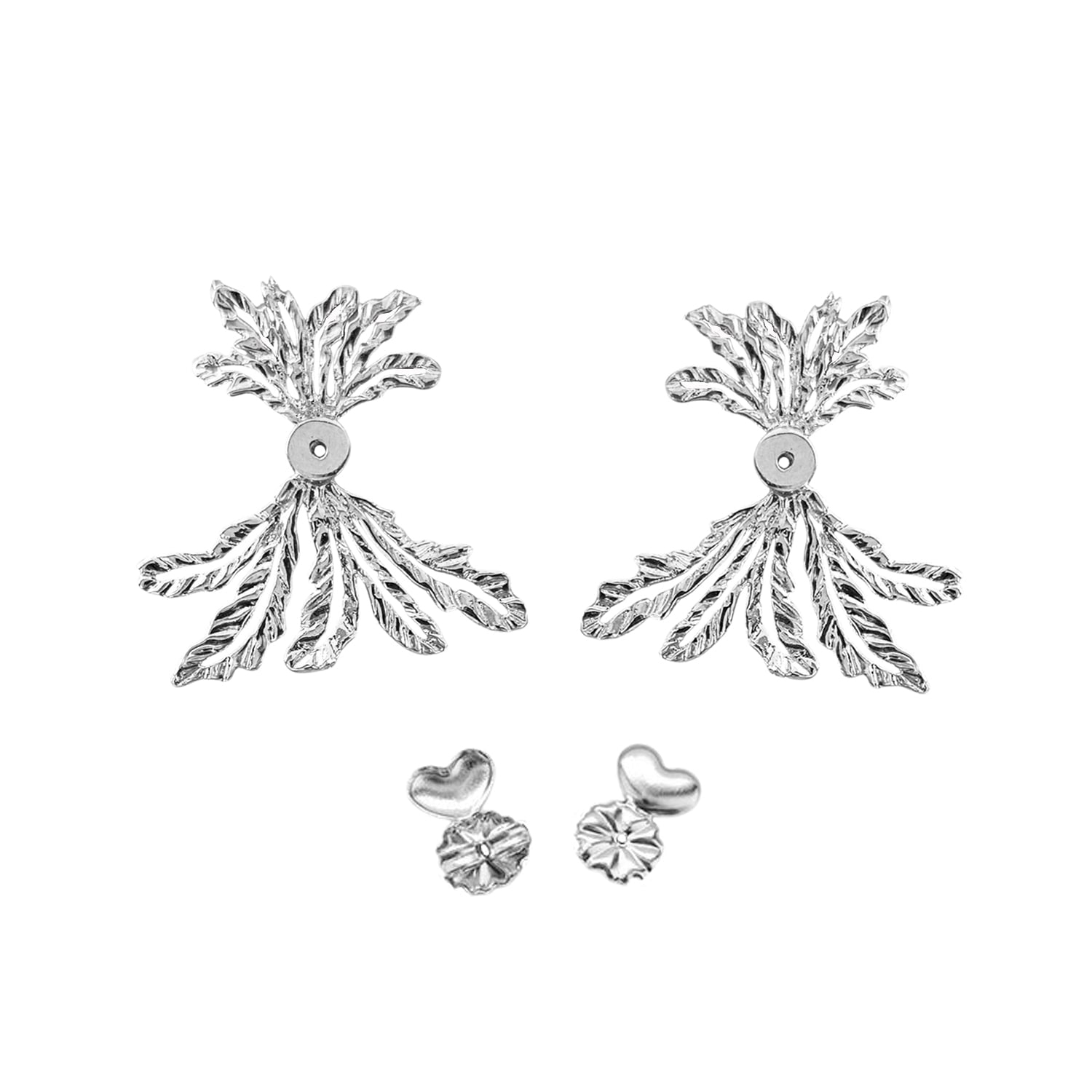 Detachable Tropical Earring Is Perfect To Add An Extra Design Element To Your Stud Stone Earring- Sterling Silver Rhodium Plated