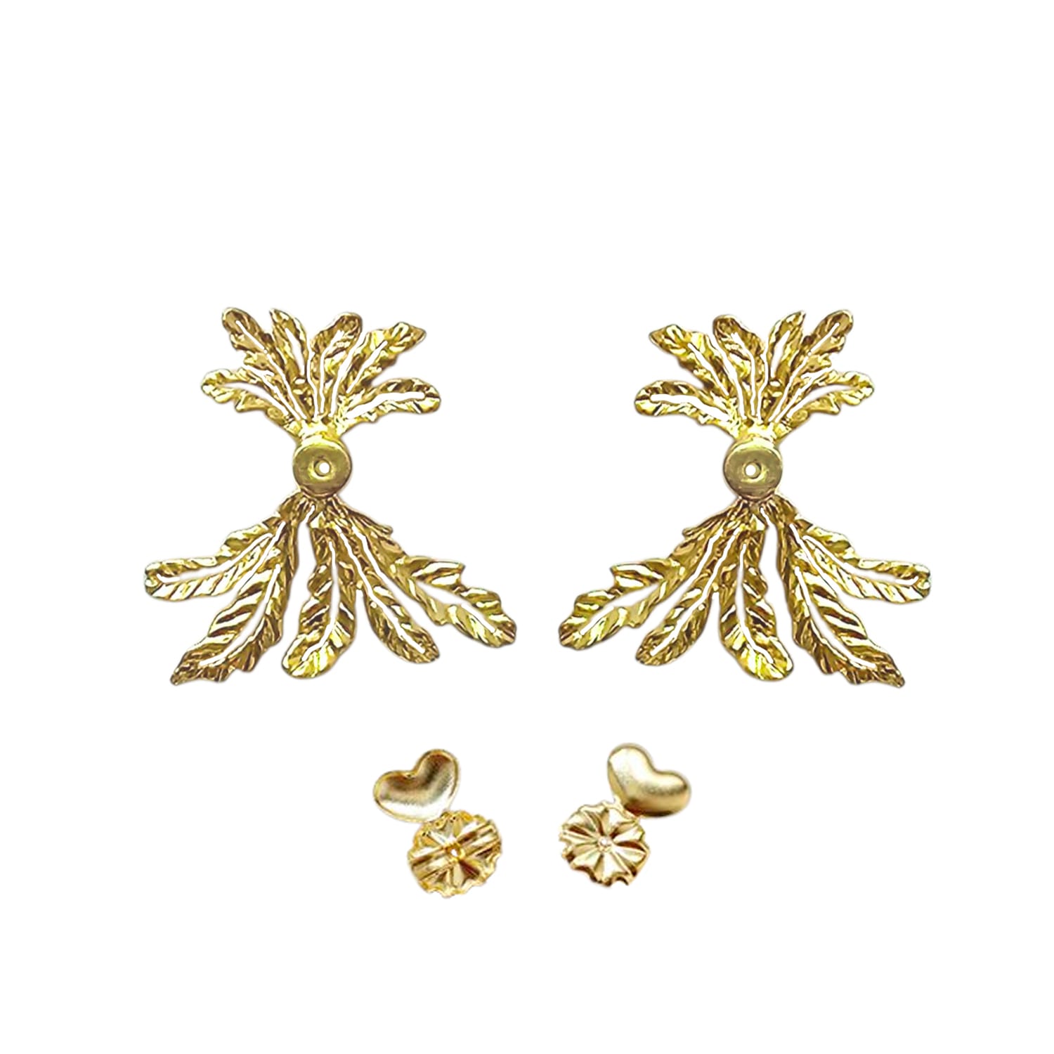Detachable Tropical Earring Style Is Perfect To Add An Extra Design Element To Your Stud Stone Earring - Sterling Silver Yellow Gold Plated