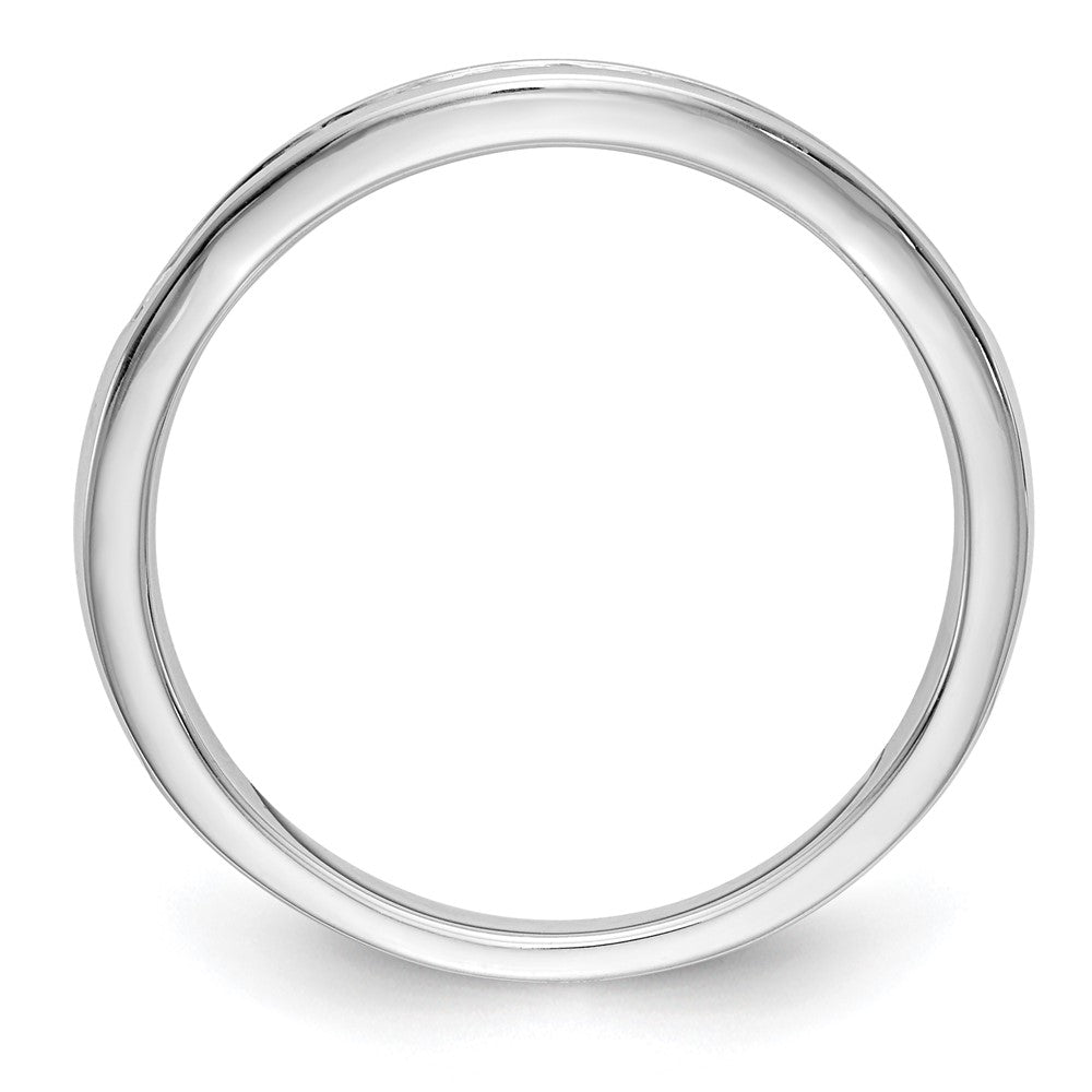 14k White Gold Lab Grown Diamond Wedding Band Ring 0.26ct Clarity- VS Color- G-H