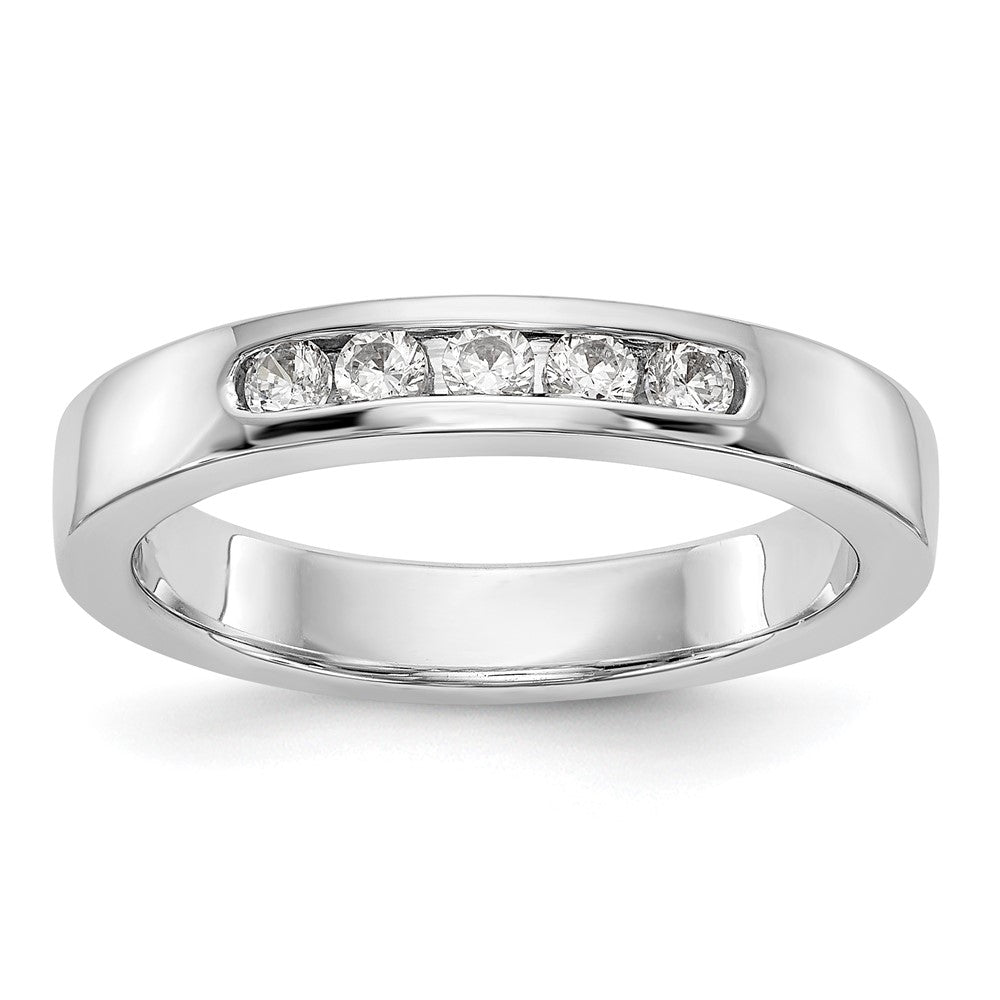 14k White Gold Lab Grown Diamond Wedding Band Ring 1/4ct Clarity- VS Color- D-E