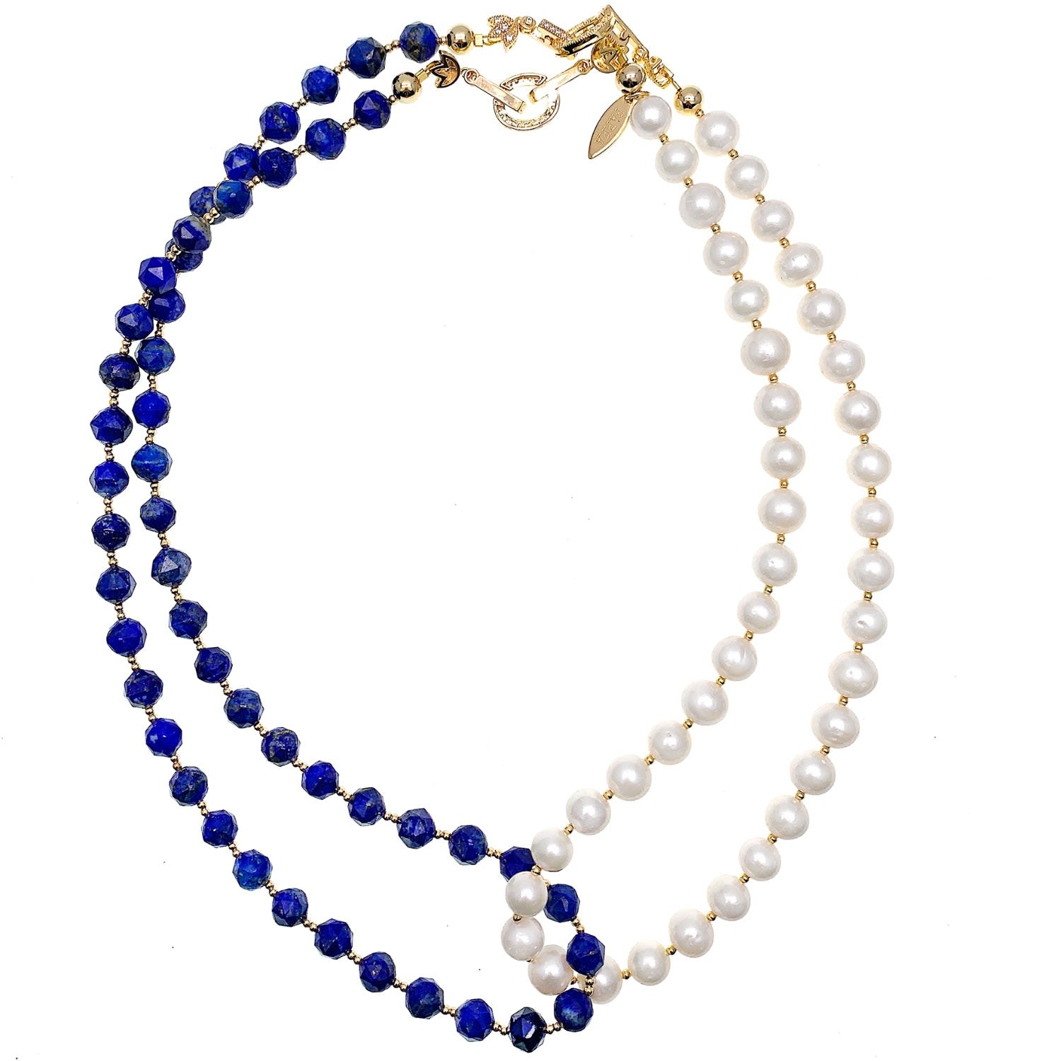 Lapis & Freshwater Pearls Multi-Way Necklace