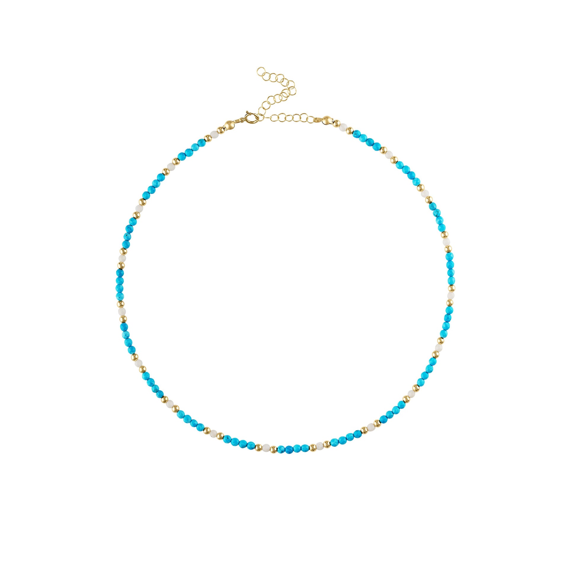 Mykonos Turquoise Beaded Necklace