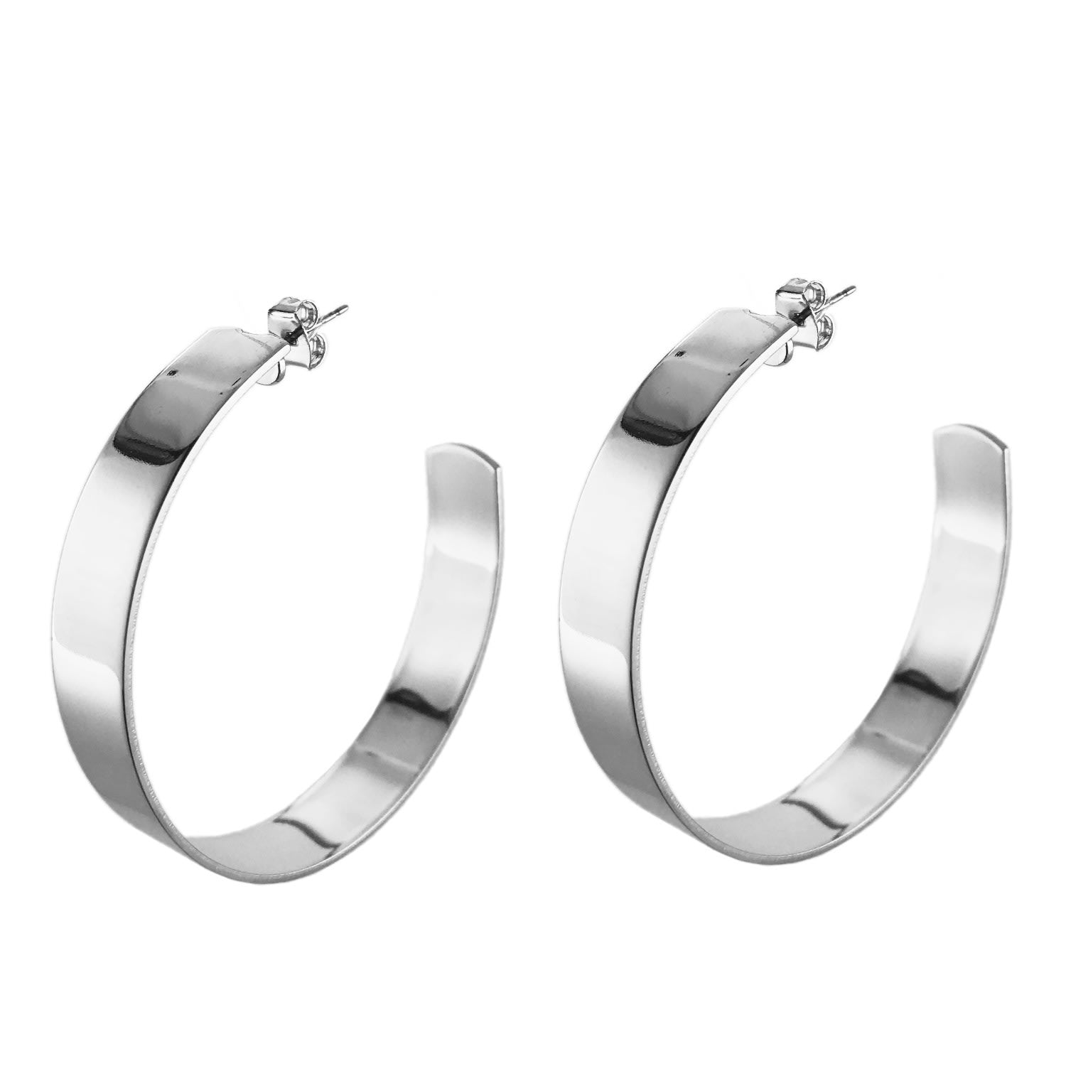 Liberty Hoops Large Silver