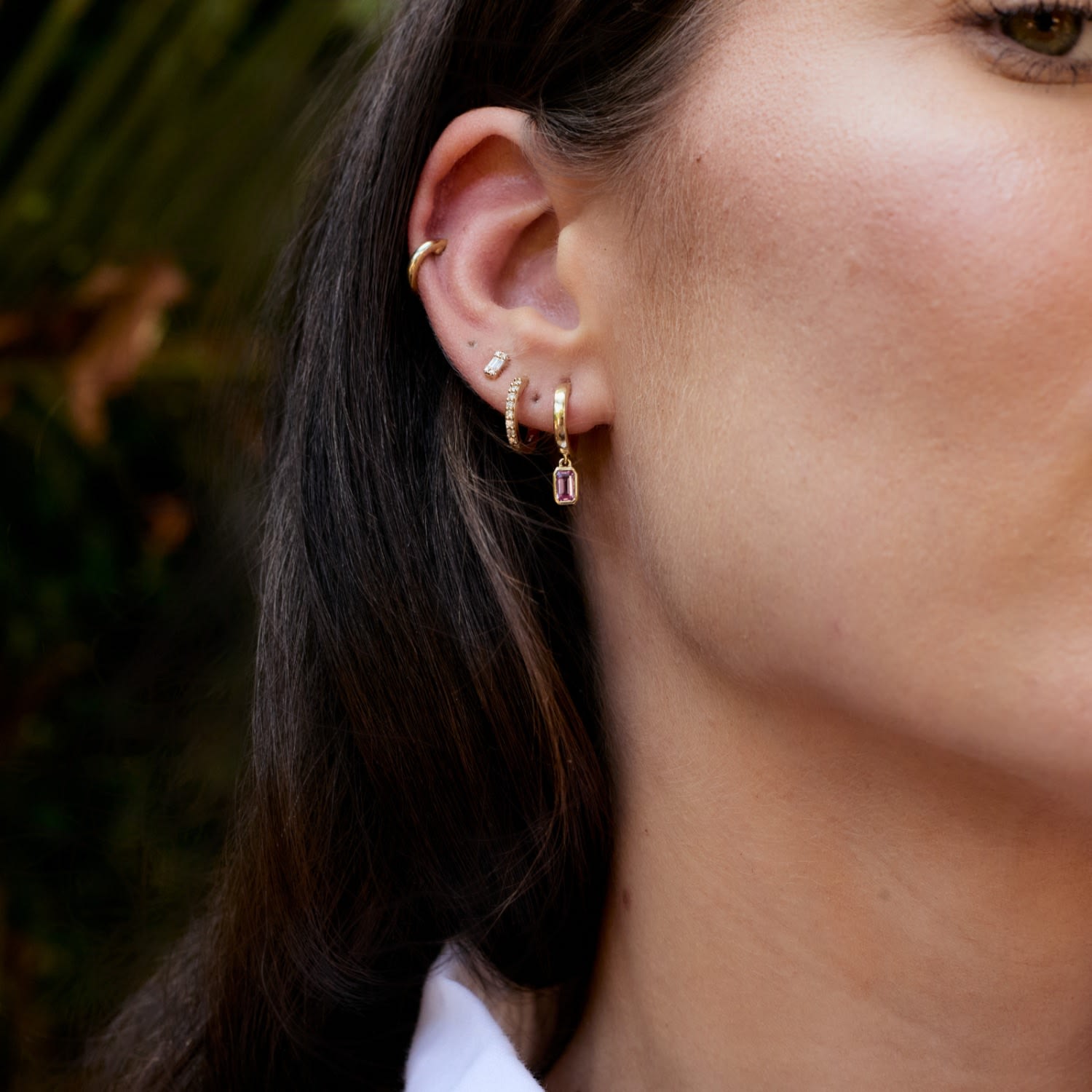 Diamond Baguette Stud Earrings