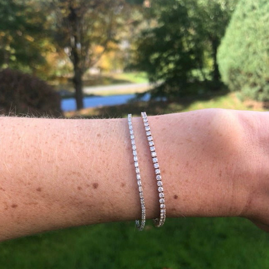 Tennis Bracelet With Baguette Diamonds