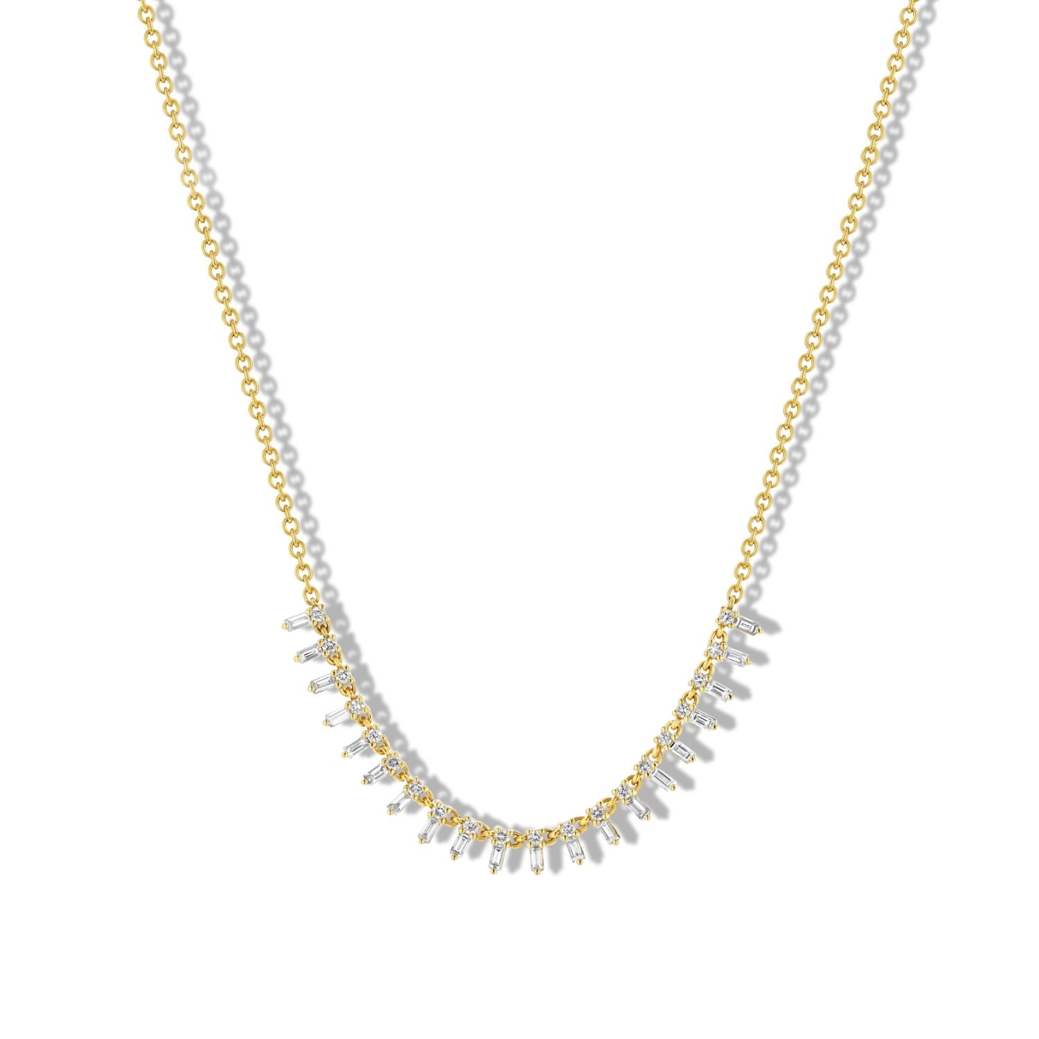 Diamond Baguettes Necklace
