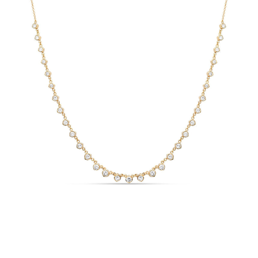 Diamond Bezel Strand Necklace