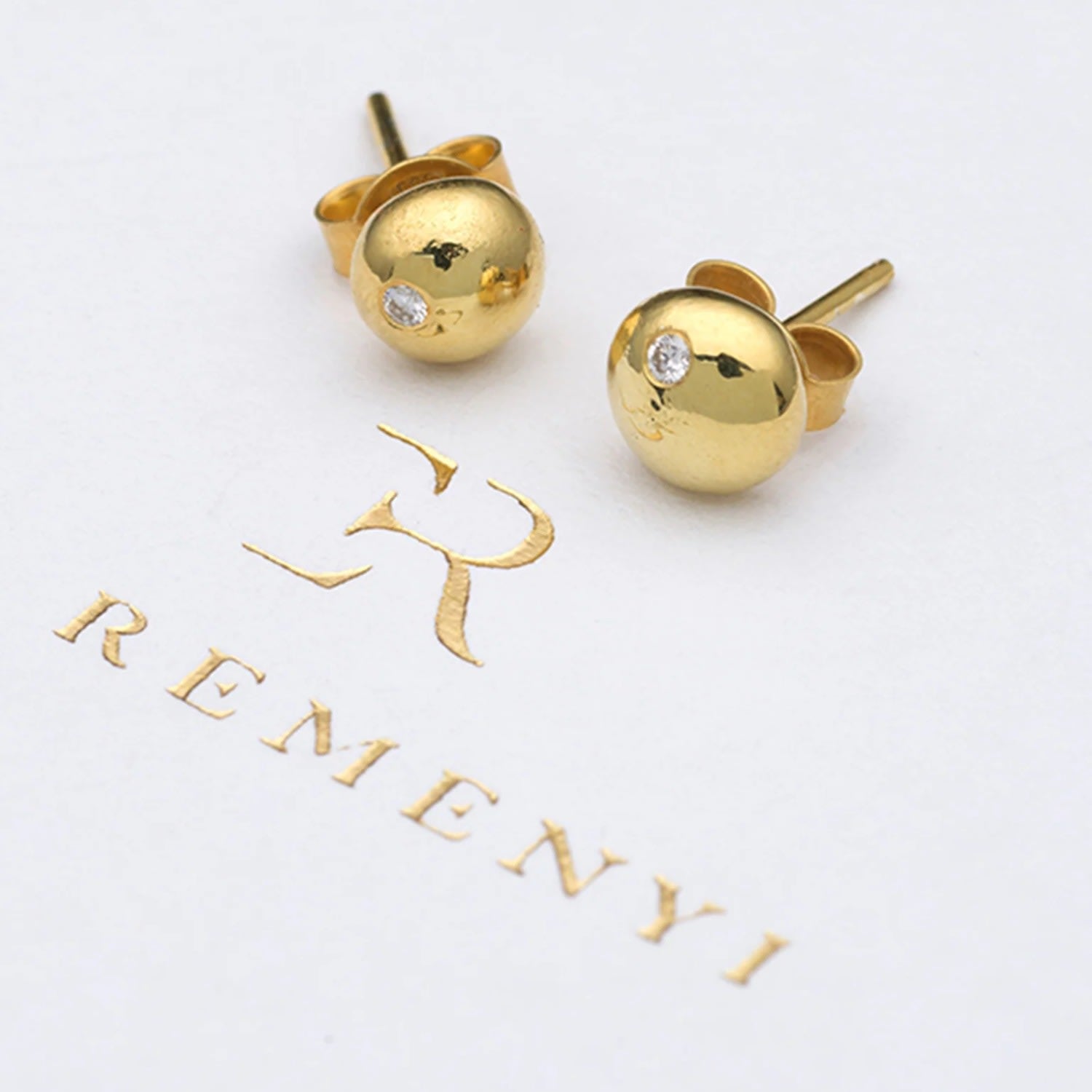 Diamond Bubble Earrings 14K Gold