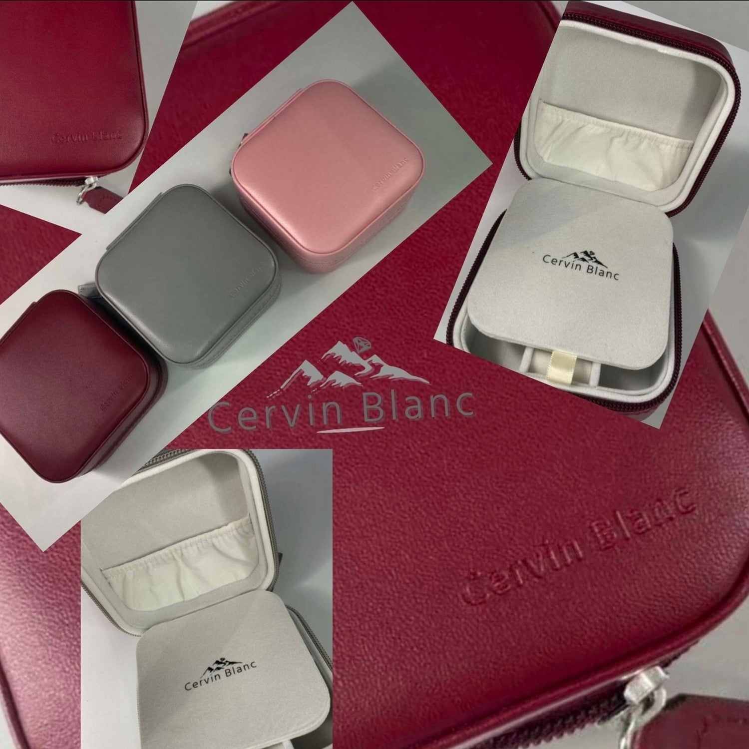 White Gold Baguette Brilliant Cut Diamond Rectangle Halo Earrings