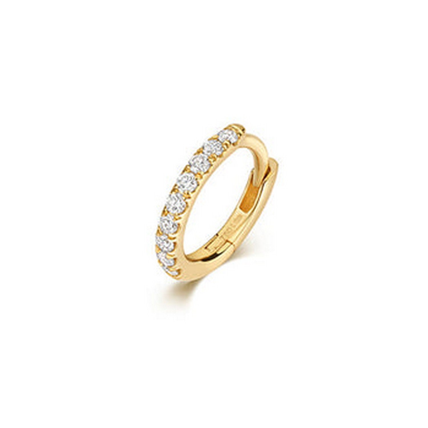 Diamond Cartilage Hoop In Yellow Gold