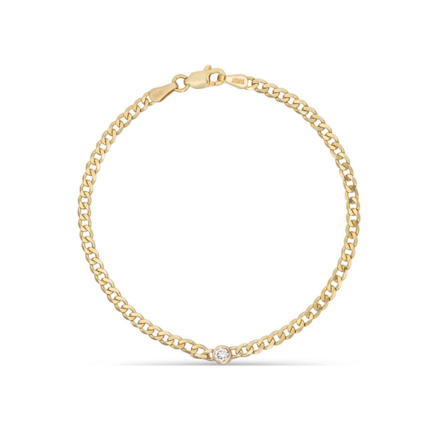 Diamond Curb Link Bracelet