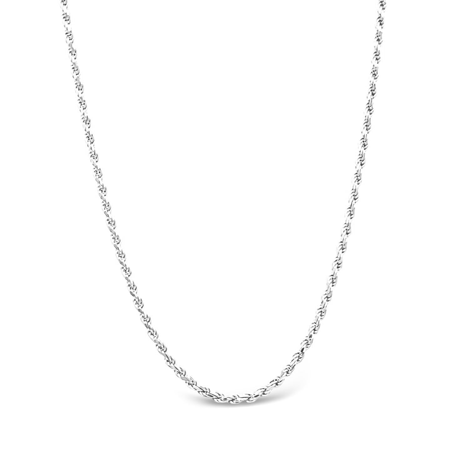 Diamond Cut Rope Chain Necklace
