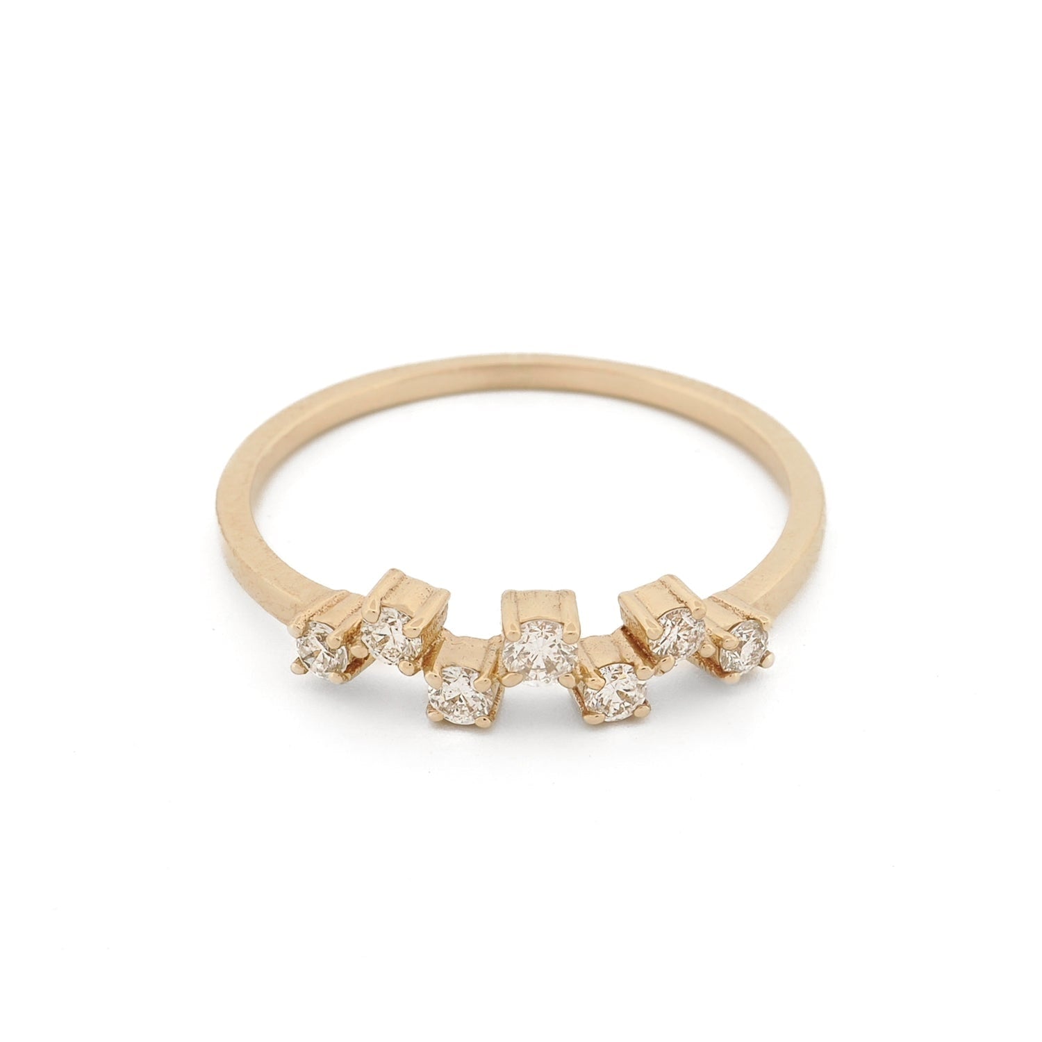Diamond Dance Solid Gold Ring - Gold