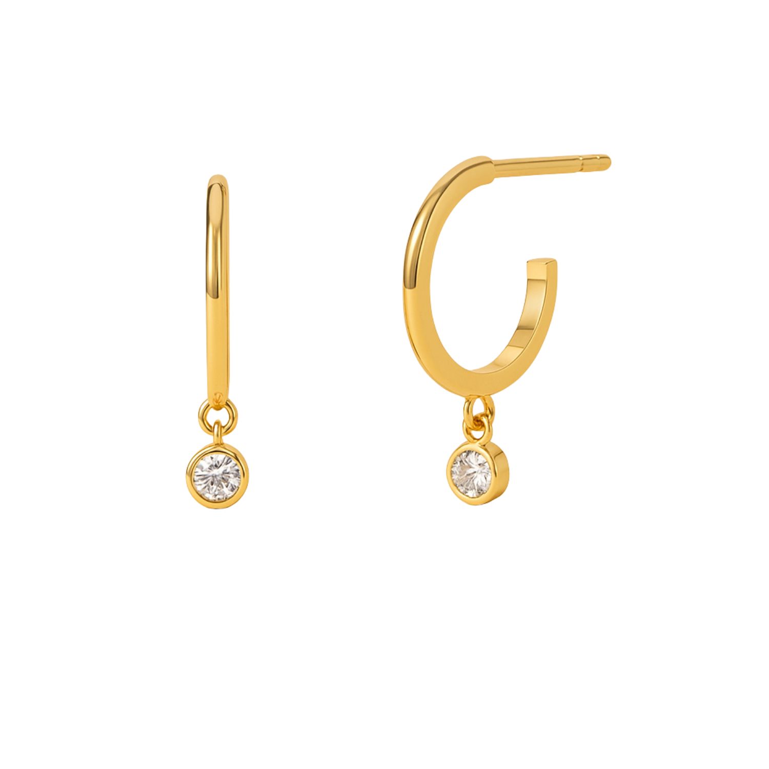 Diamond Drop Hoops