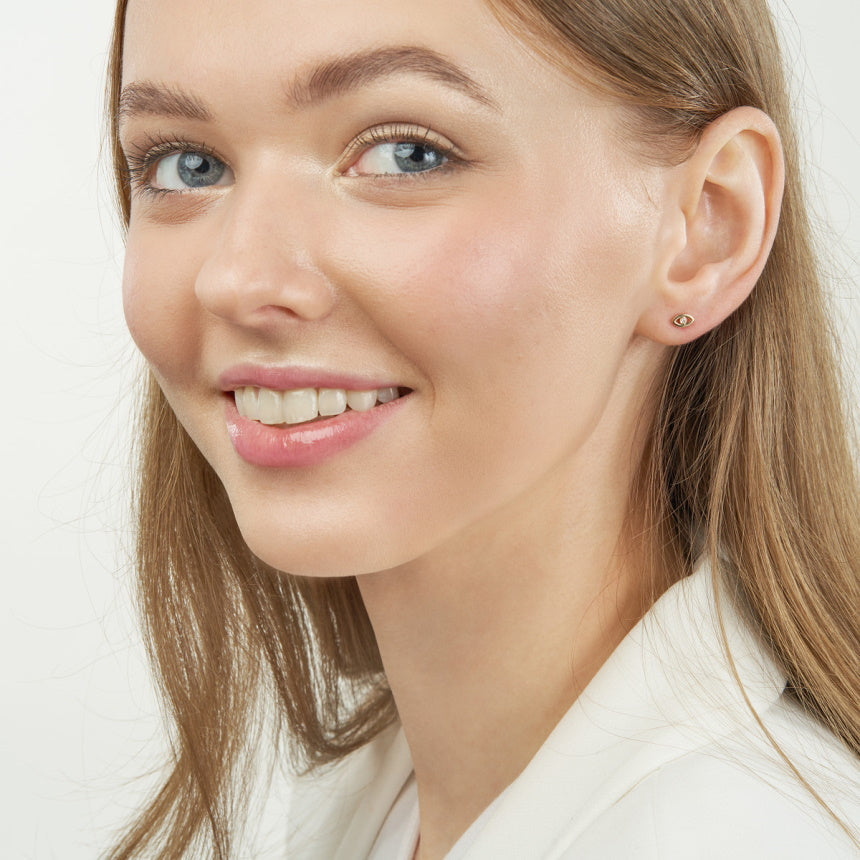 Tiny Evil Eye Stud Earrings