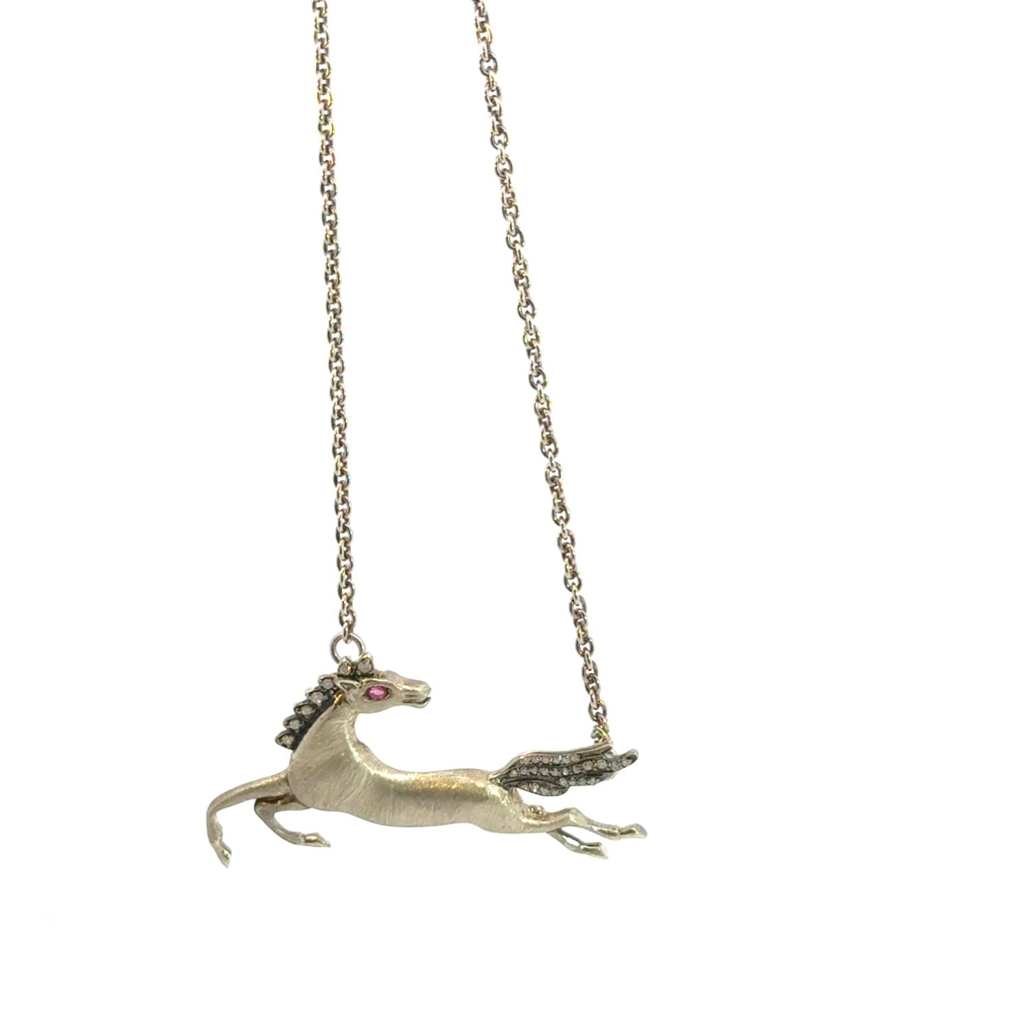 Diamond Horse Necklace